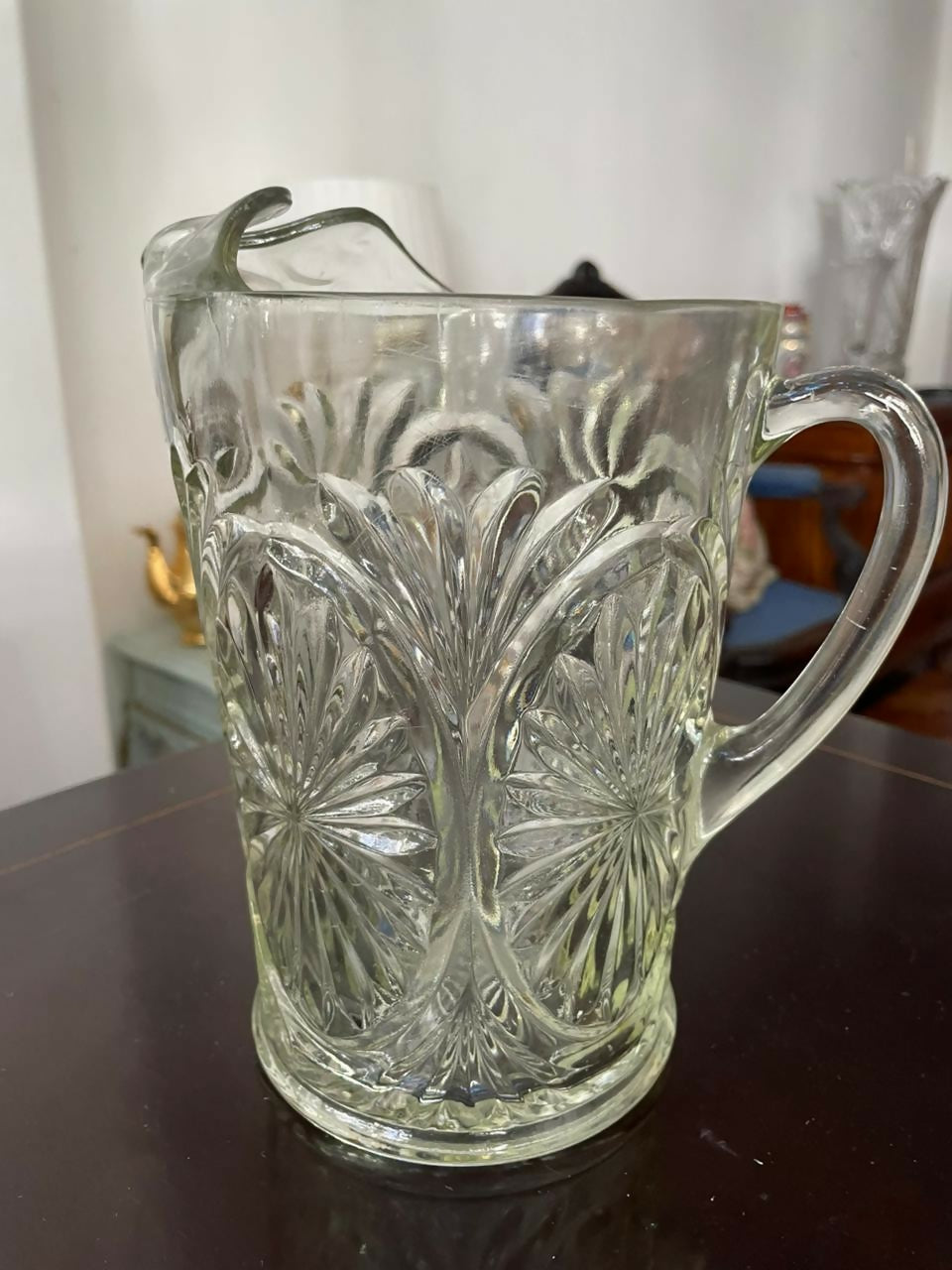 Grande jarra em cristal lapidado