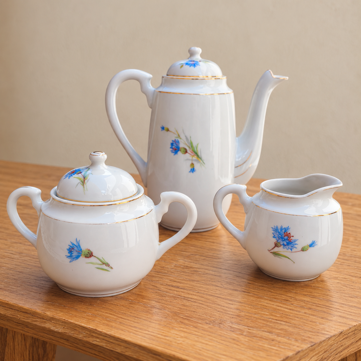 Jogo de café em porcelana Rami