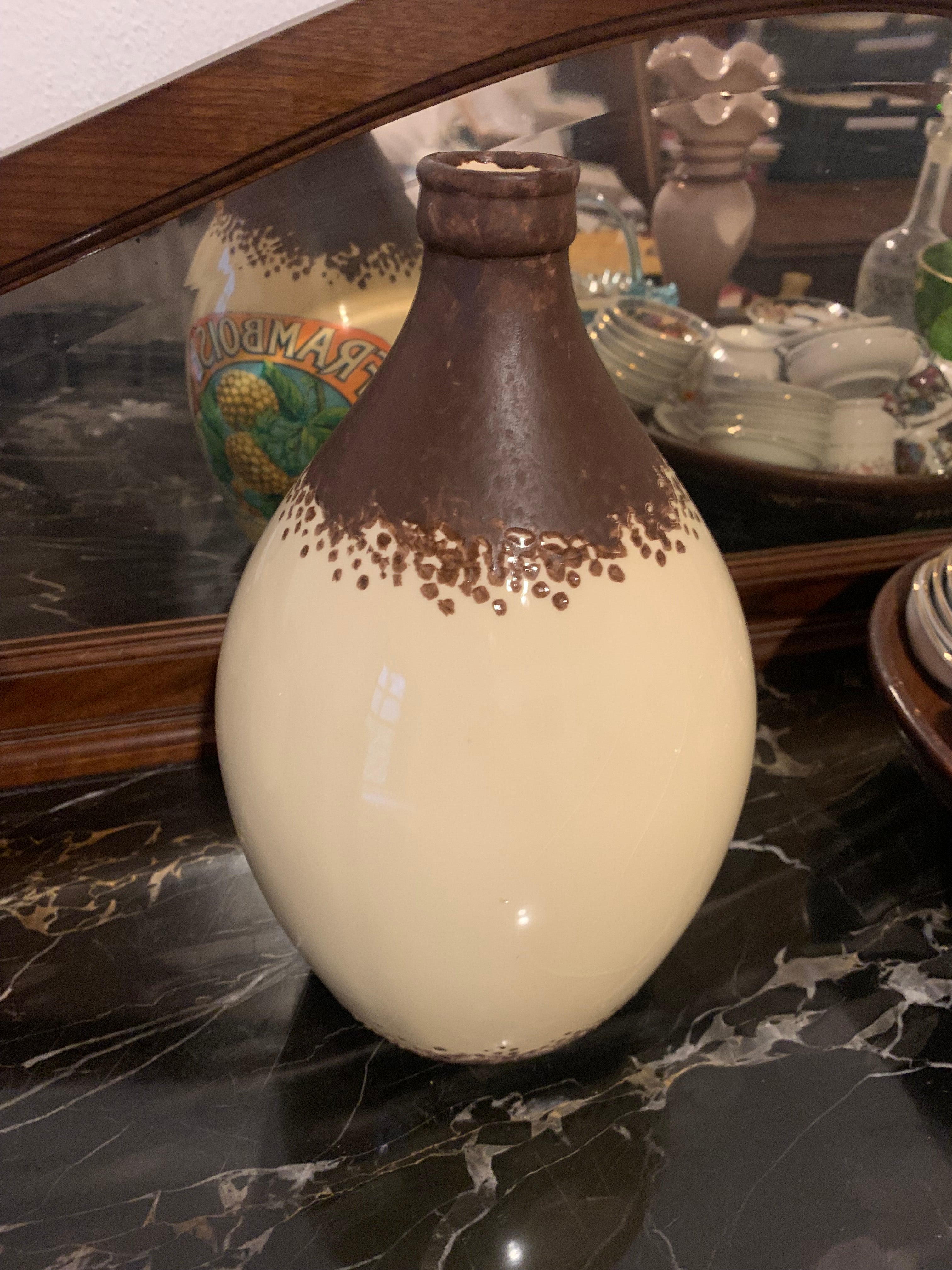 Vaso decorativo em faiança da famosa marca Collezione Vacheron Imperatriz