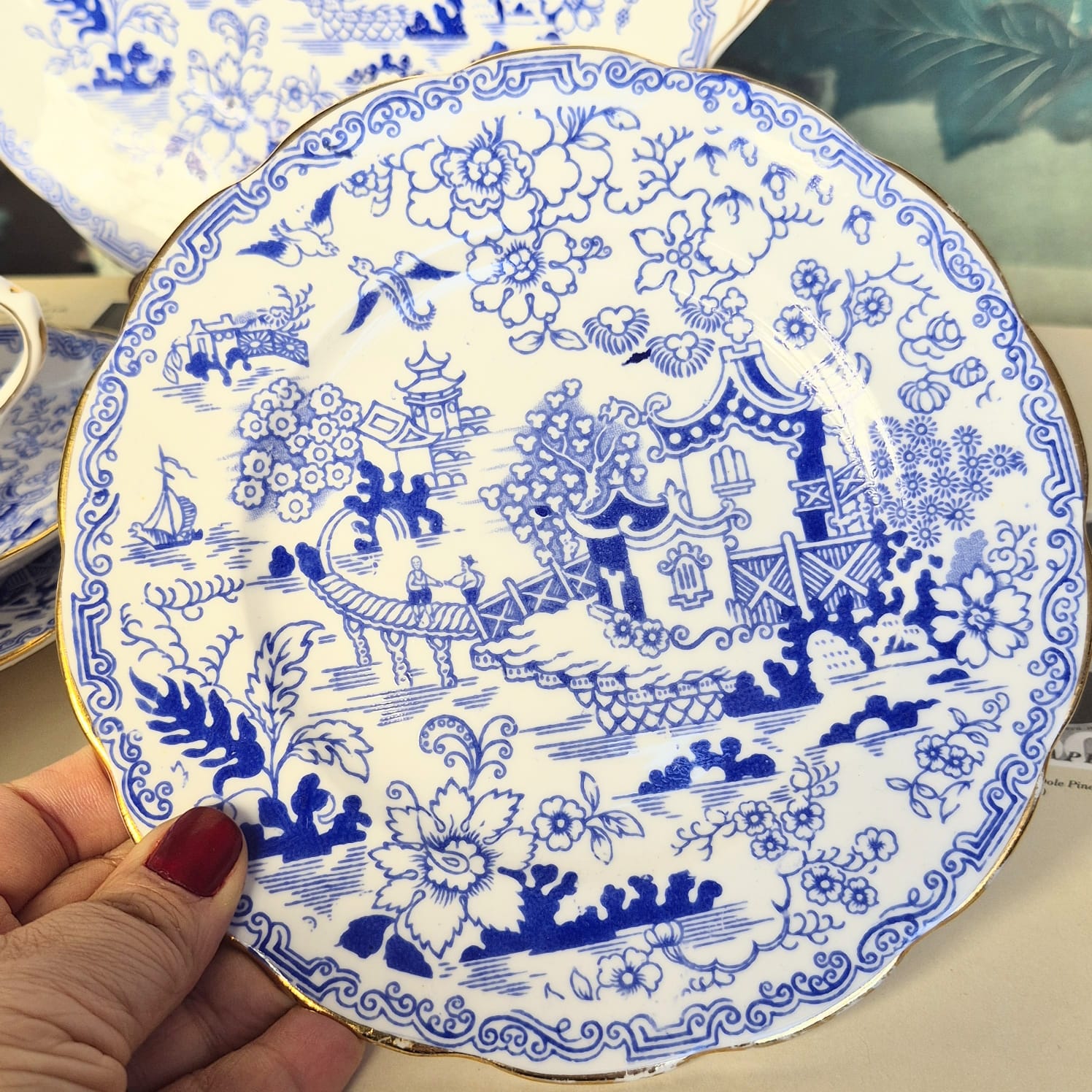 Conjunto raríssimo e, praticamente,  impecável em porcelana inglesa Royal Albert,  modelo Mikado, de 1940. Absoluta relíquia.