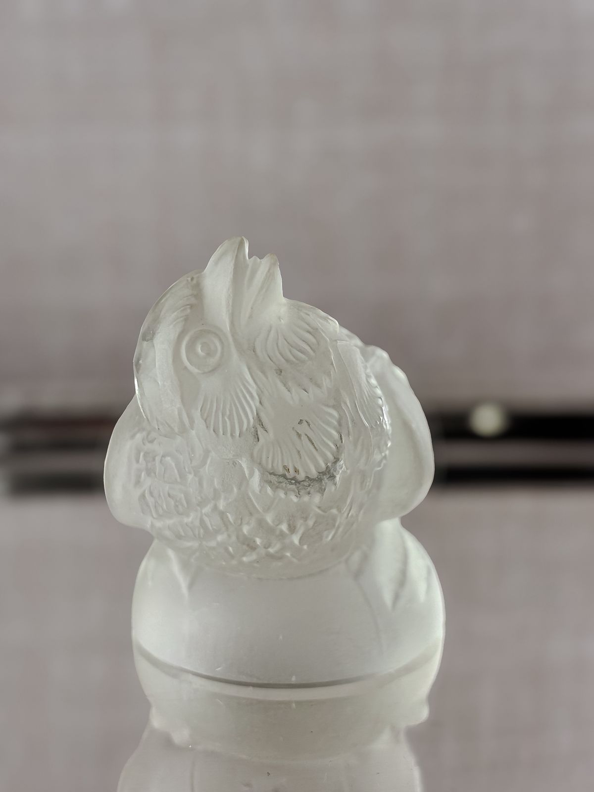 Pássaro Colecionável Em Cristal Fosco | Inspiração Lalique