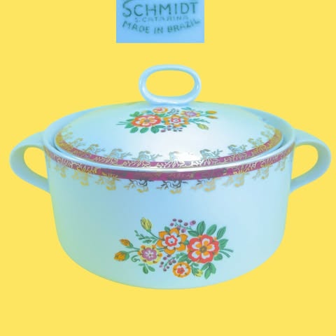 Jogo de jantar com motivos florais - Porcelana Schmidt déc.1960