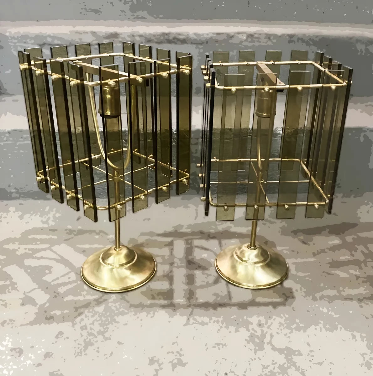 Par de Luminárias vintage restauradas