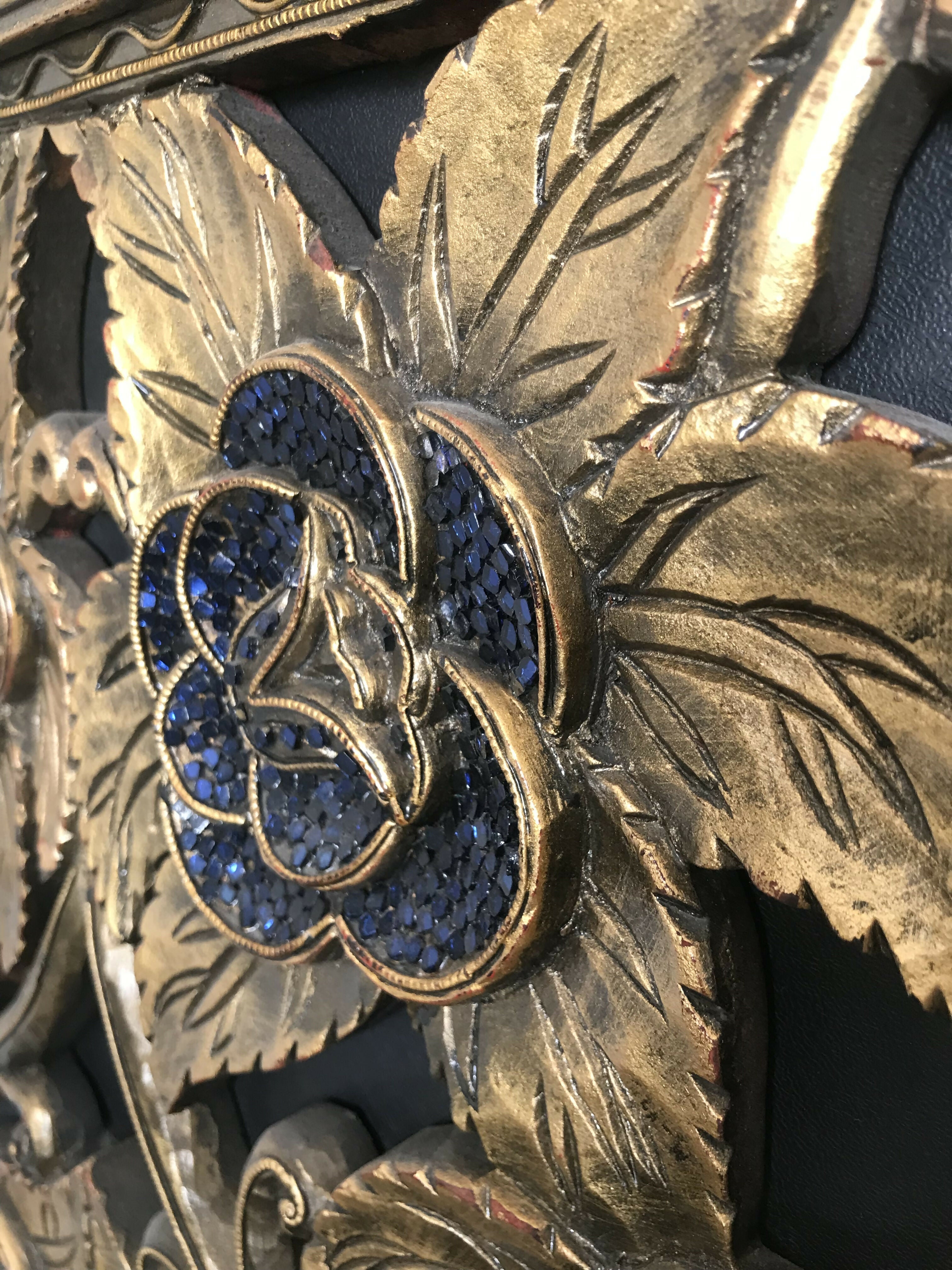 Buffet indiano raridade maravilho em madeira entalhada feito à mão 150x55