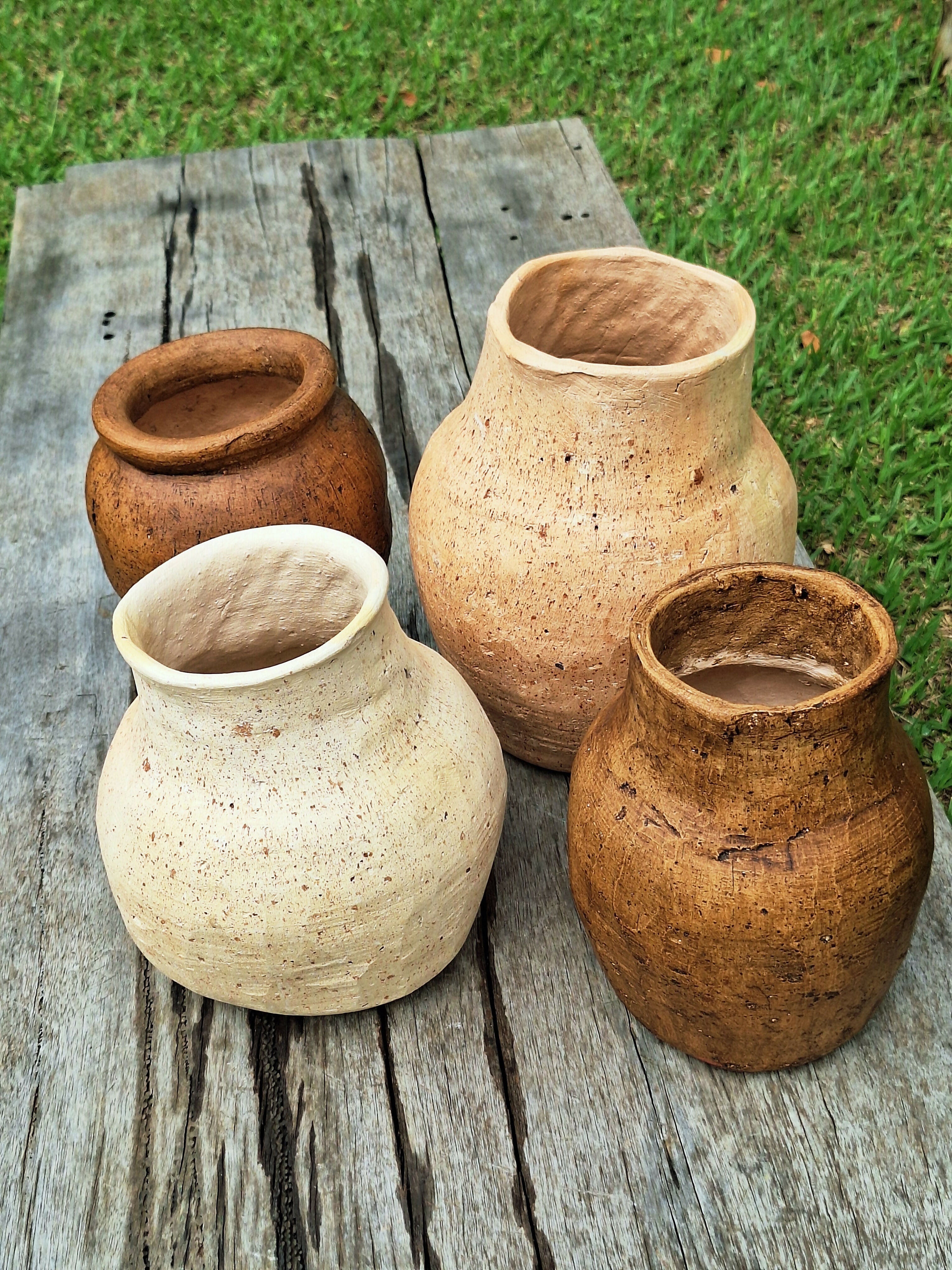 Vasos de Barro Tons Terrosos Tam G (Valor Unitário)