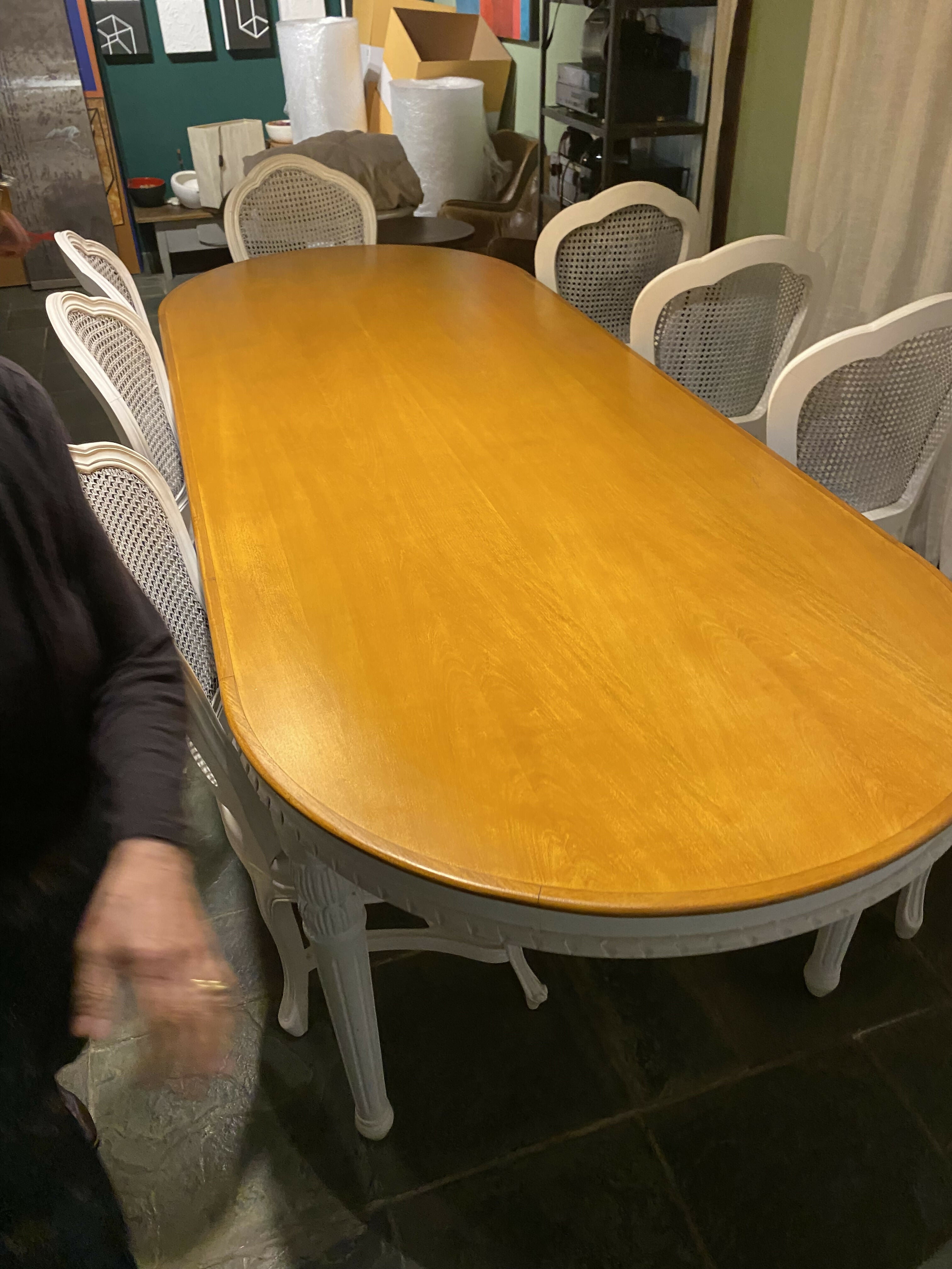 Mesa de jantar estilo inglês (restaurada)