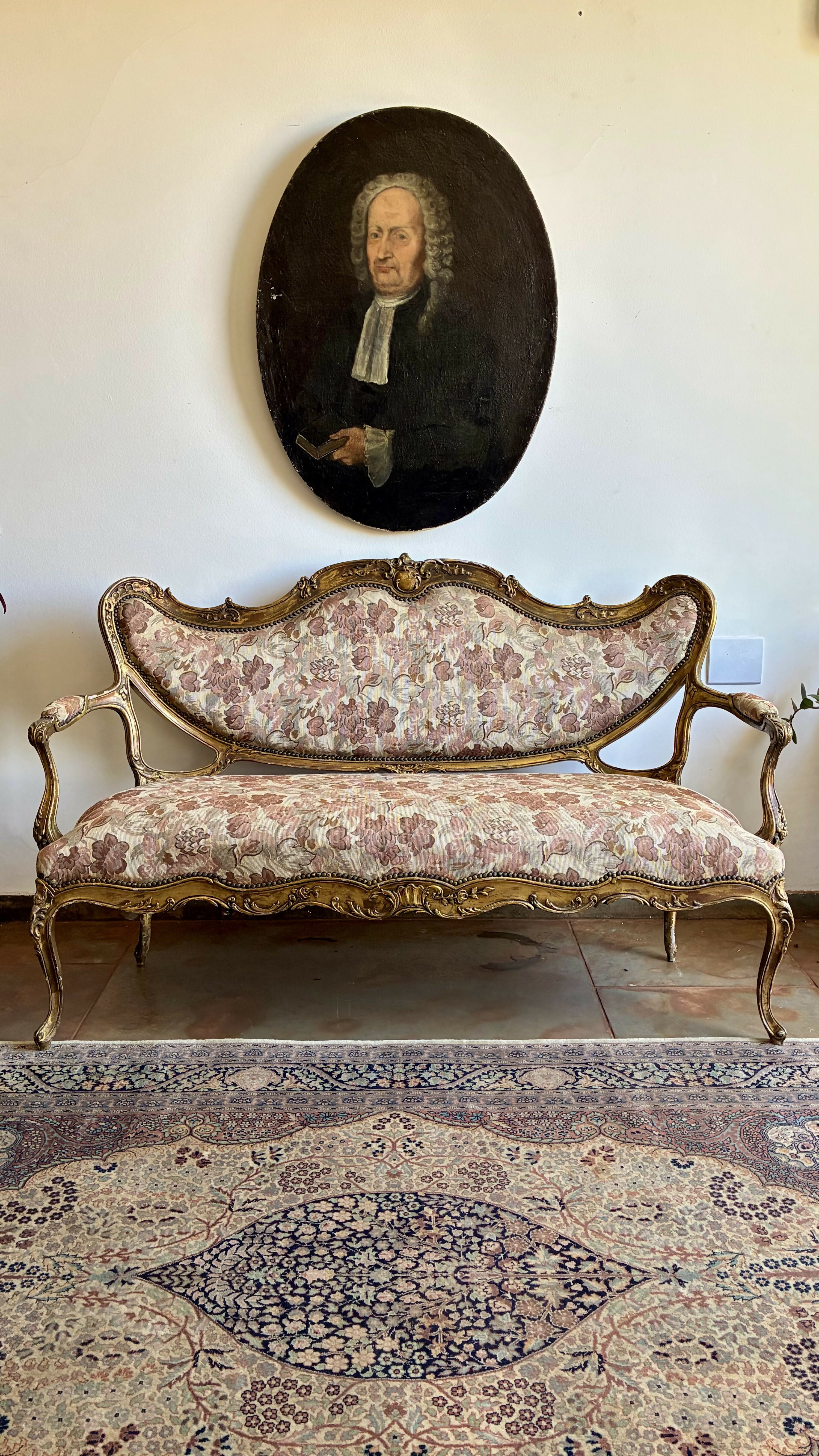 Conjunto Luís XV - sofá e duas poltronas