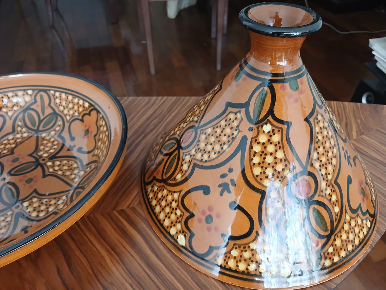 Tagine - Panela de Barro tradicional com pintura manual 