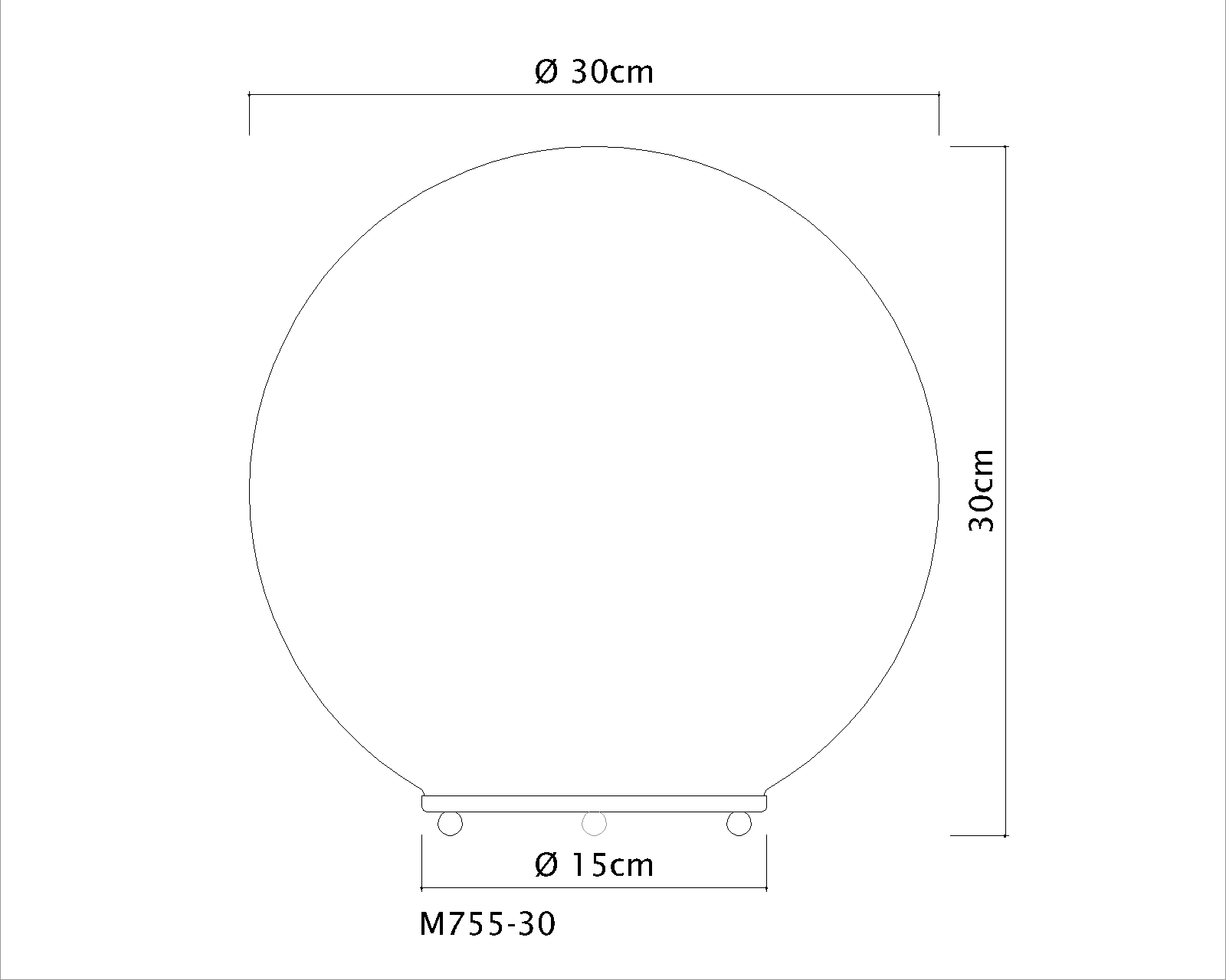 LUMINARIA DE MESA GOLDENART M755-30 GLOBO 30X30X30