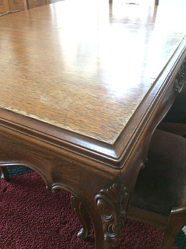 Mesa de jantar Retangular em madeira extensível de 6 a 8 lugares anos 40-60