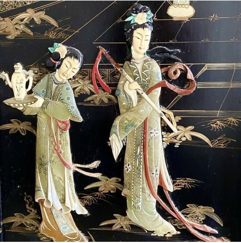 Biombo oriental em Chinoiserie