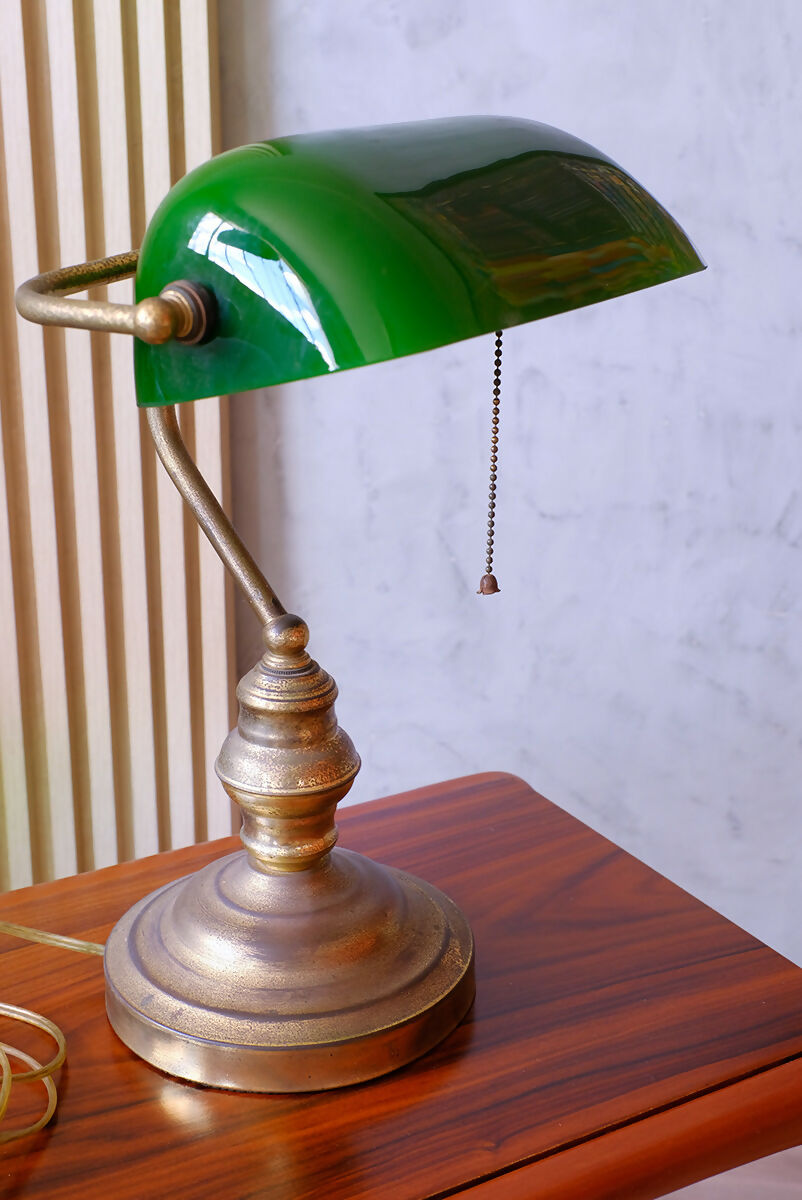 Luminária antiga Banker