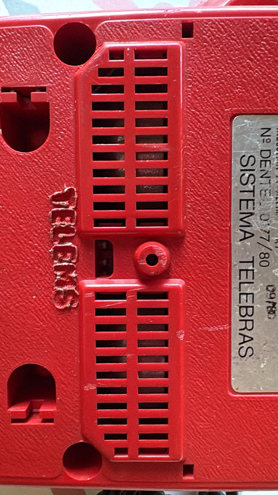Telefone antigo vermelho Siemens 