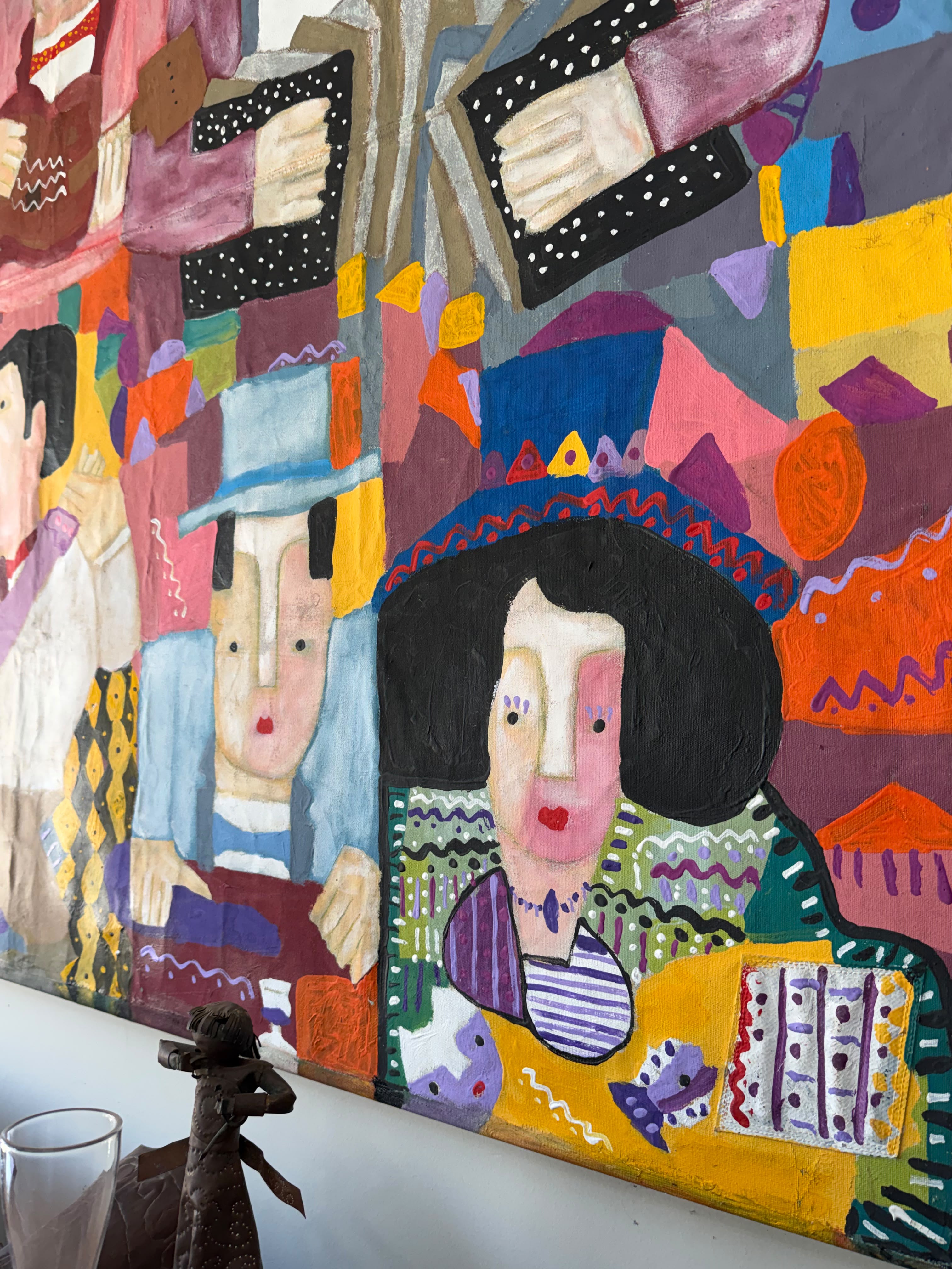 Grande Quadro artista Nibbes retratando Música e Dança 
