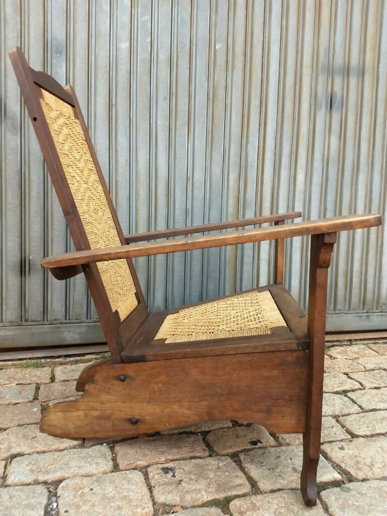 Poltrona Colonial em madeira e palhinha - início séc XX