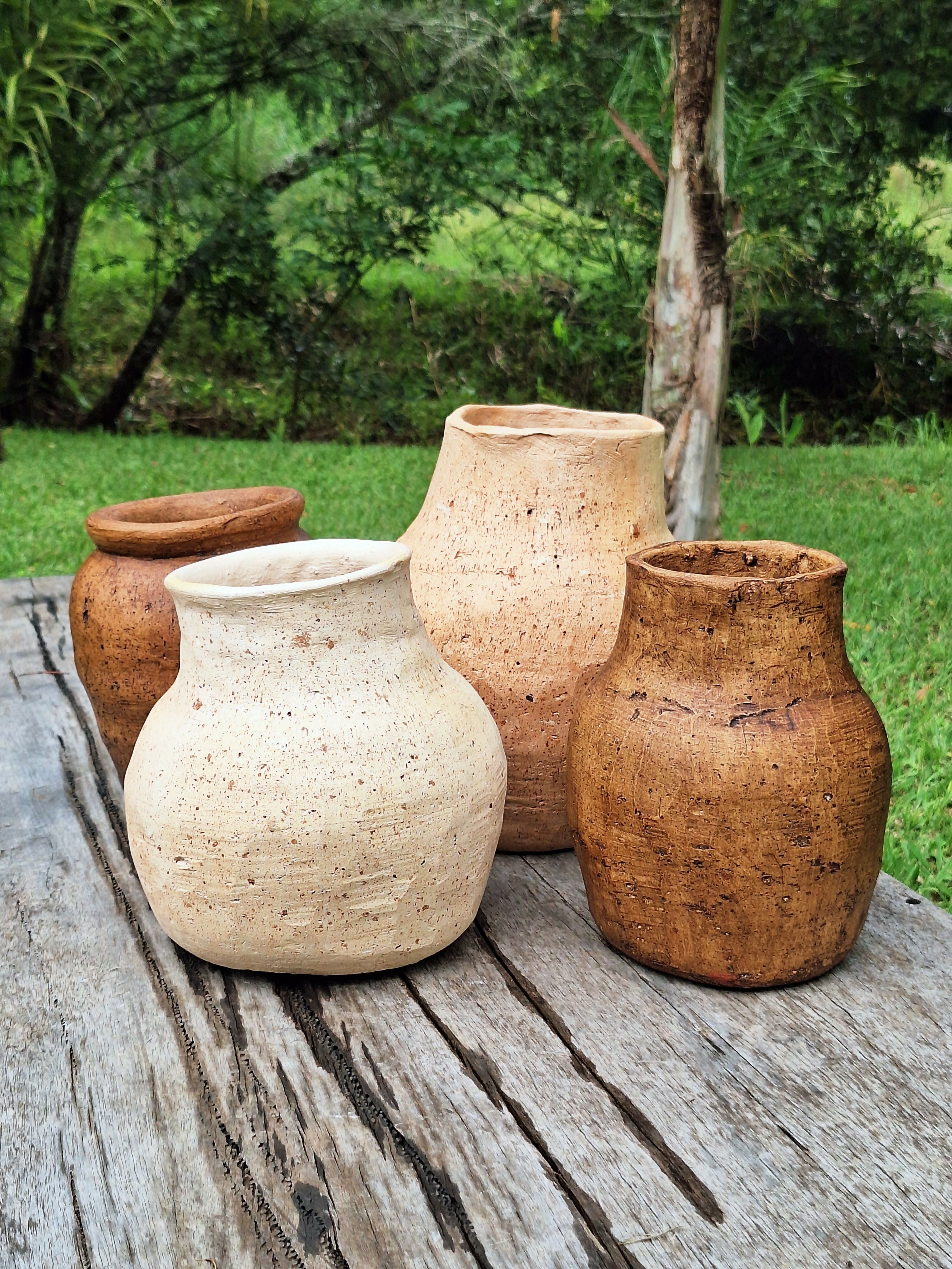 Vasos de Barro Tons Terrosos Tam G (Valor Unitário)