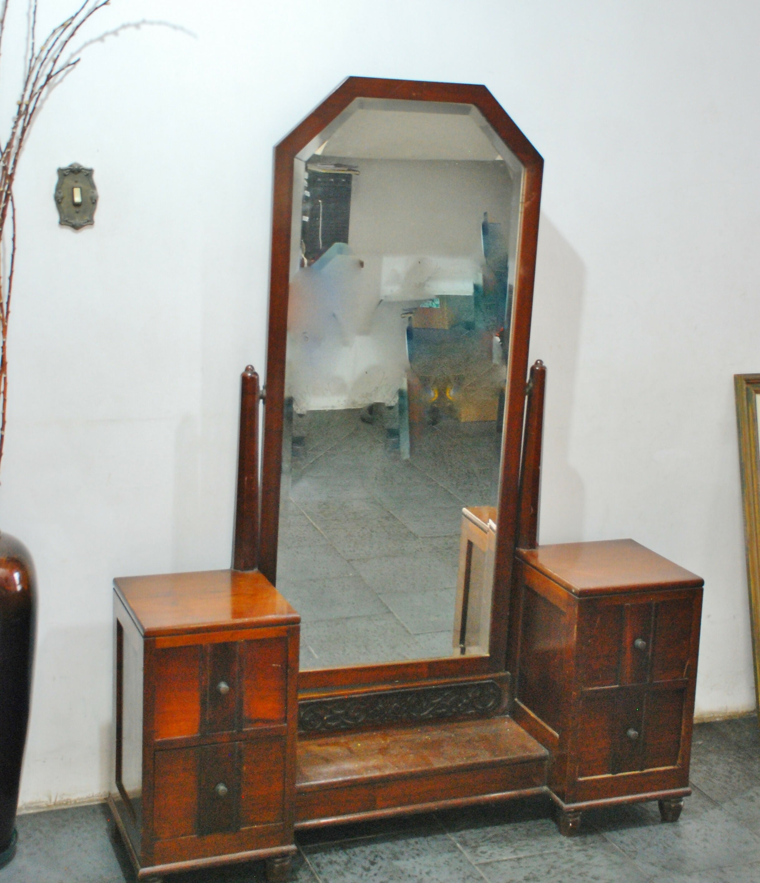 penteadeira anos 20 , espelho cristal , articulado