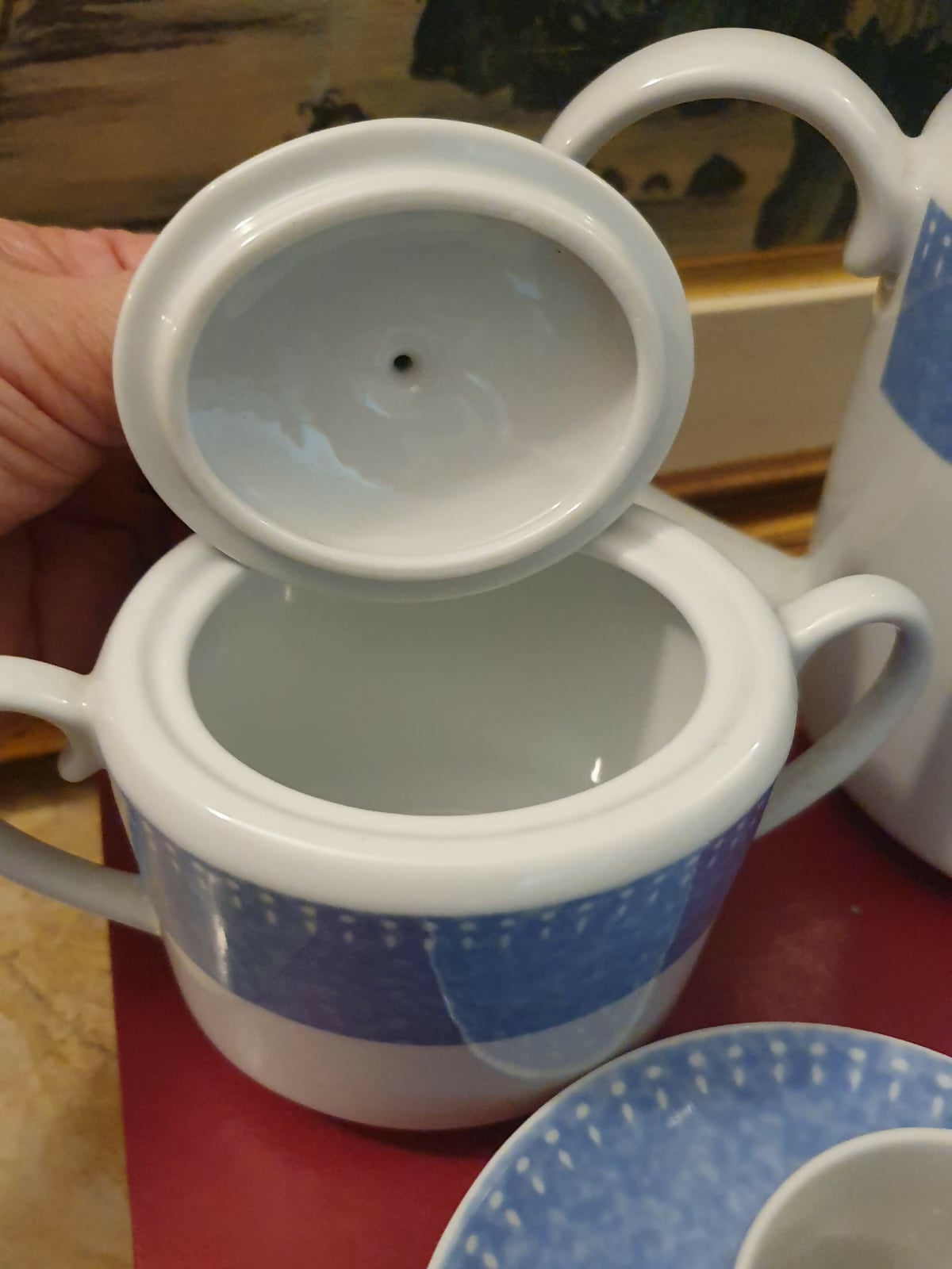 Conjunto para café téte a téte em porcelana Viva - Vista Alegre. Impecável!