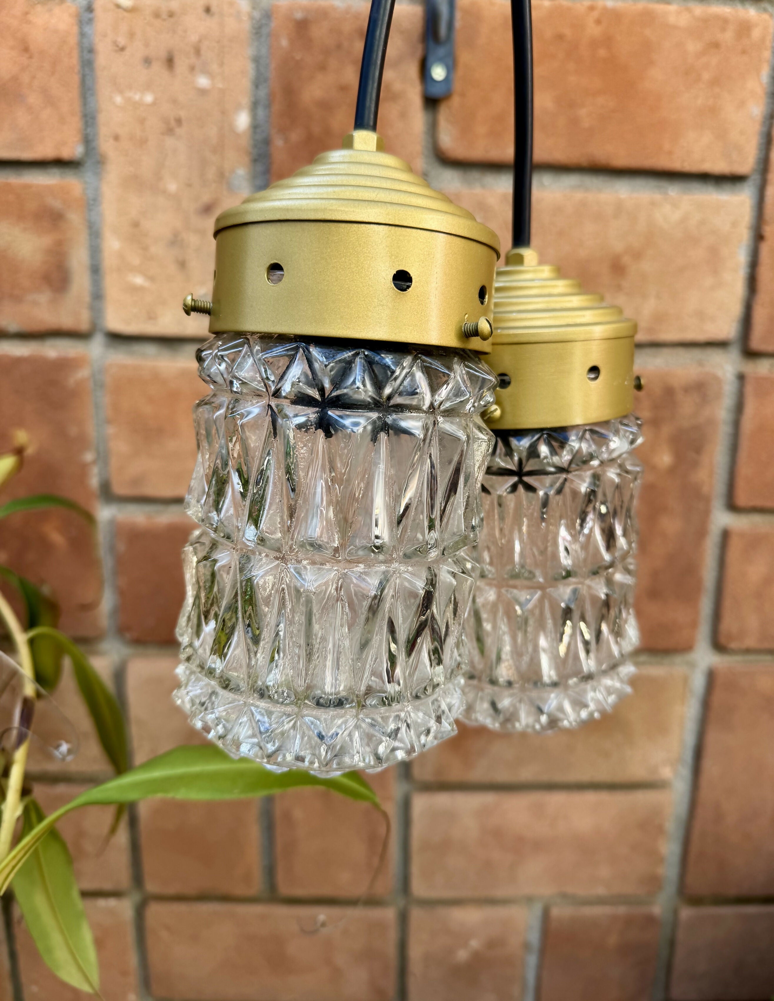 Par de lustres pendentes Anos 60