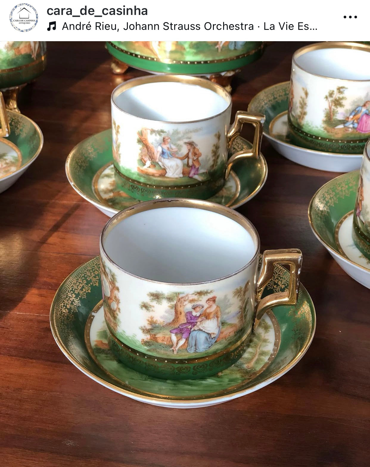 RARO conjunto de chá em porcelana Royal Vienna