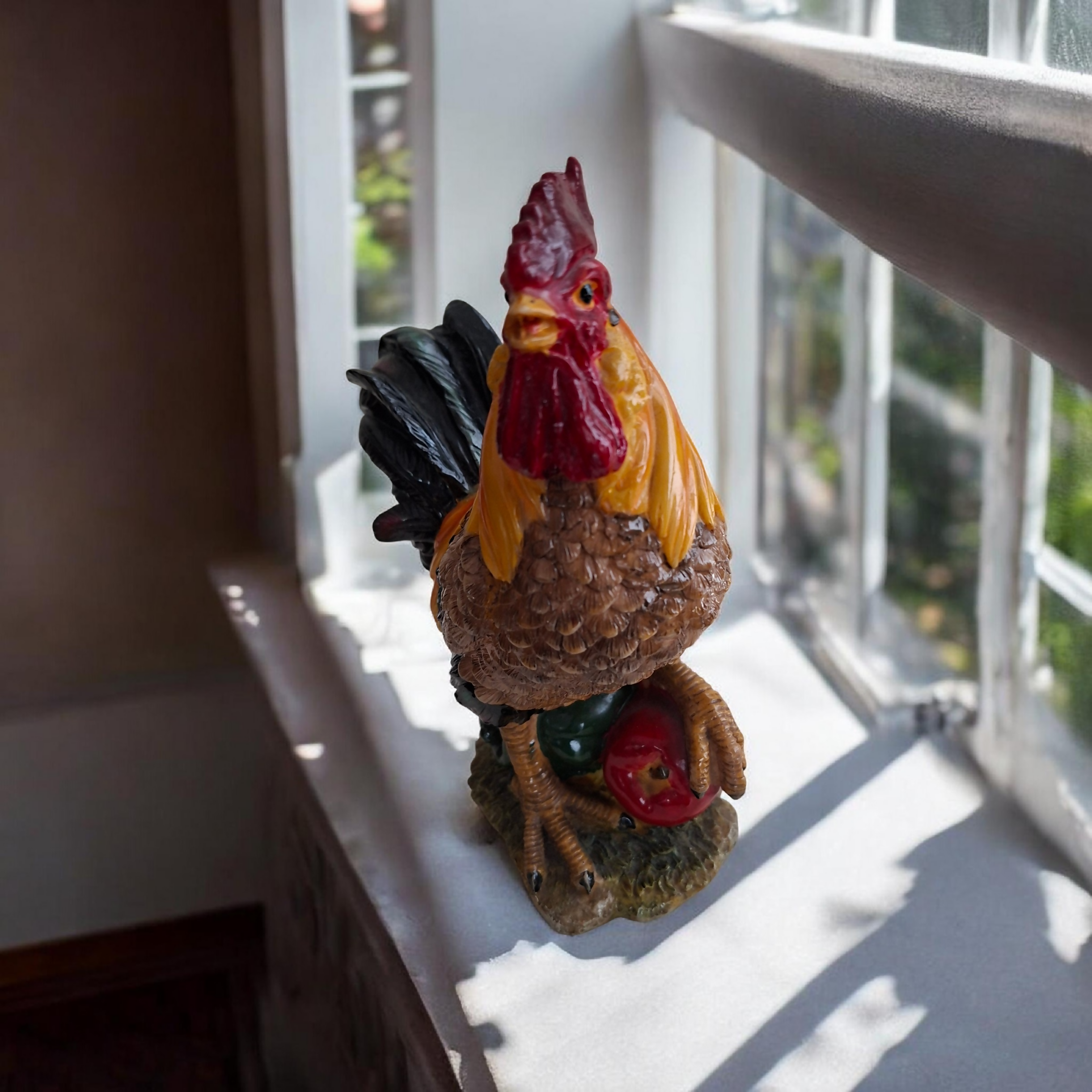Galo em resina italiana (28cm altura)