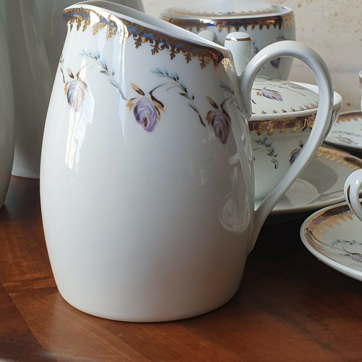 Conjunto para café em porcelana Schmidt, anos 50.