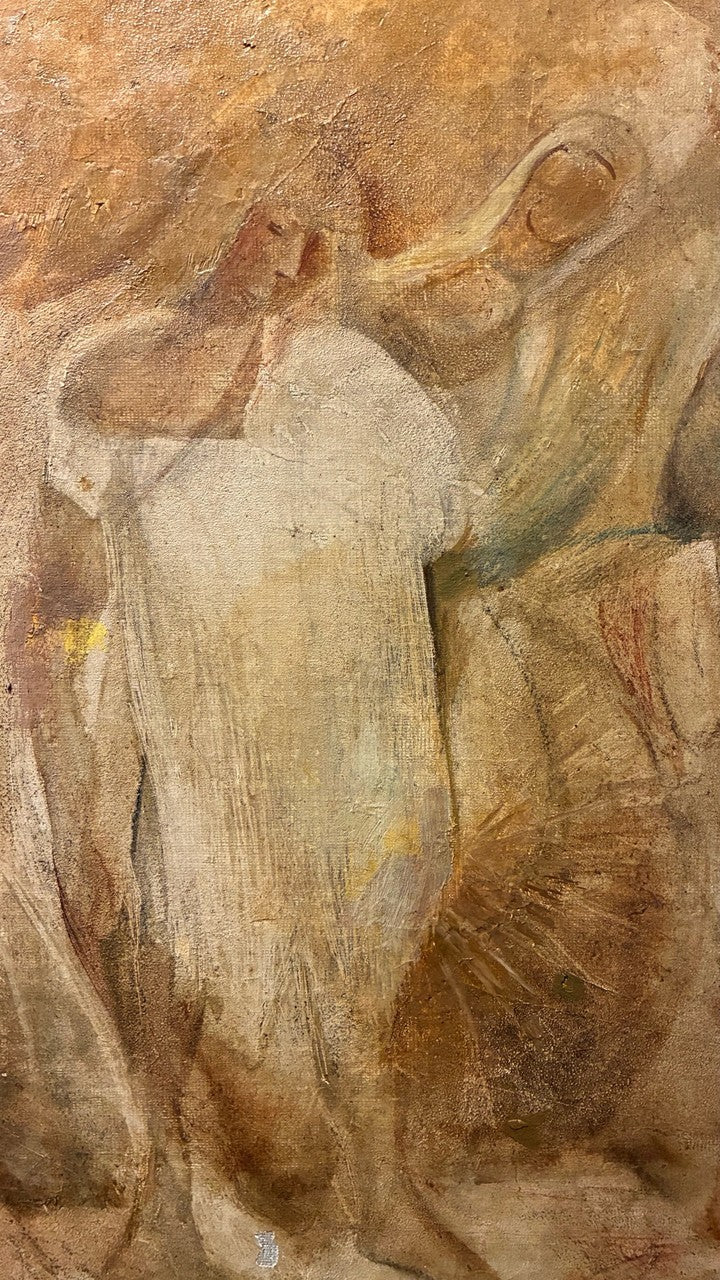 Quadro Pintura a Óleo Figuras em Movimento