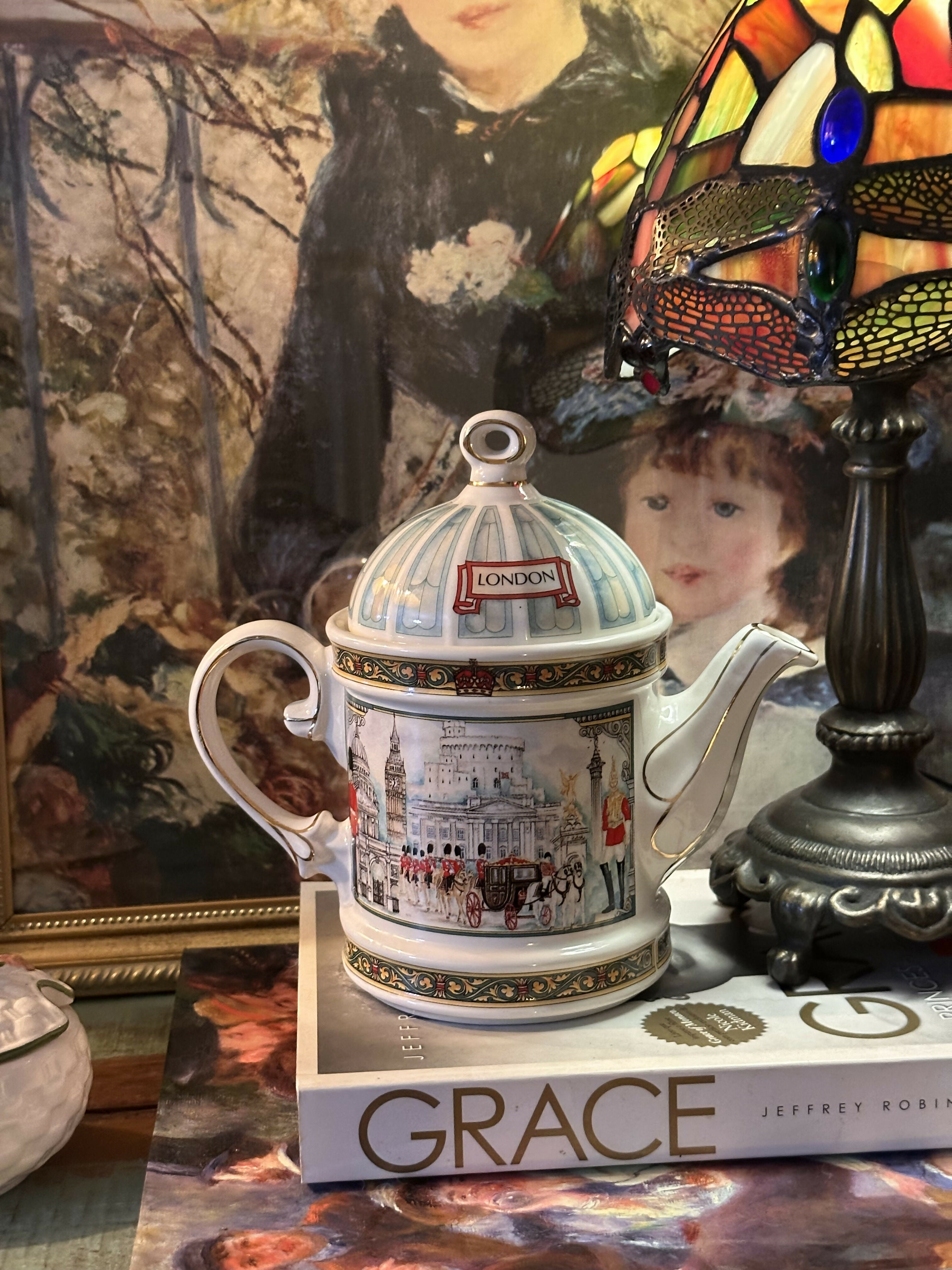 Vintage bule - Bule de chá colecionável da marca James Sadler, especificamente da London Heritage Collection