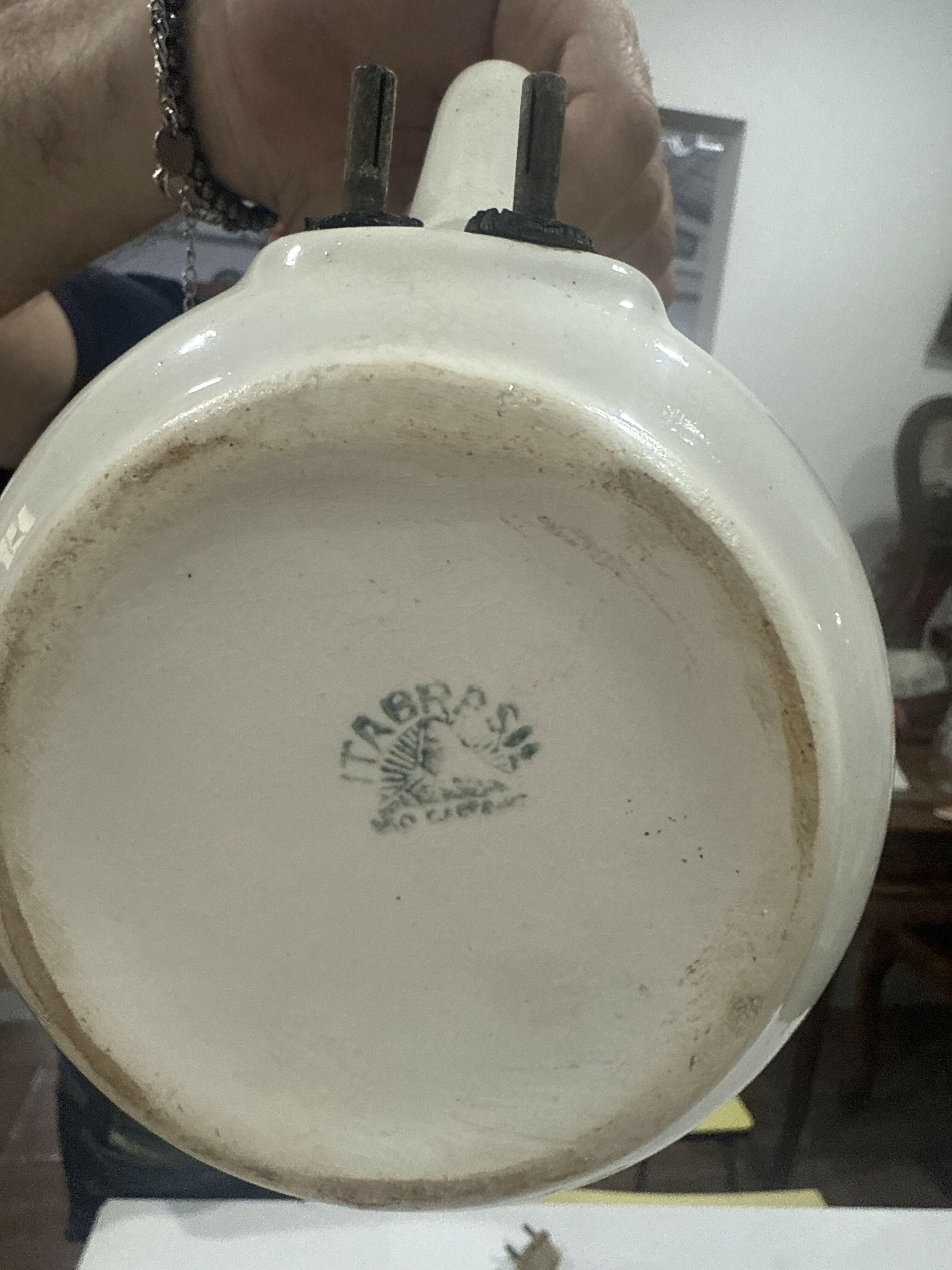 RARÍSSIMA! CHALEIRA ELÉTRICA ITAGRES – DÉCADA DE 1950 – PORCELANA – COMPLETA E FUNCIONANDO