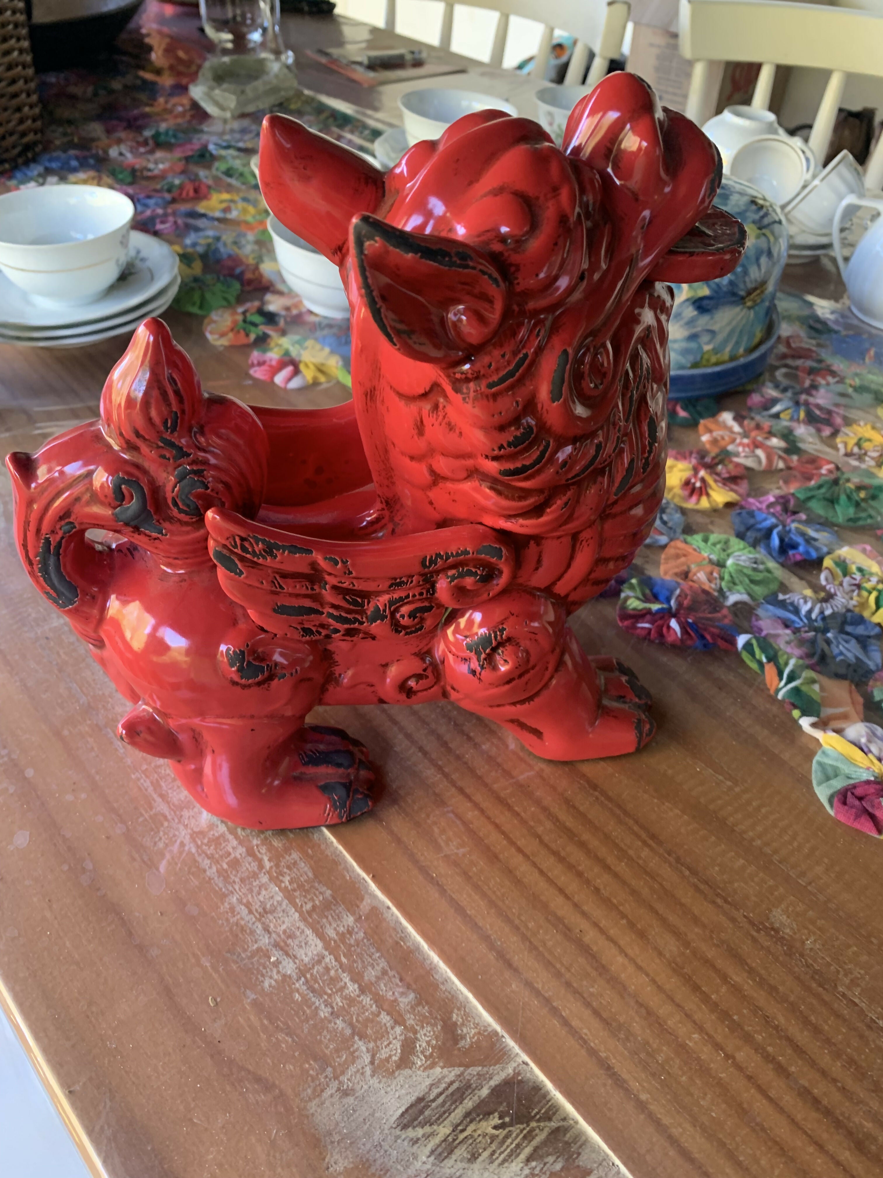 Felino, Tigre da Sorte Chinês em cerâmica