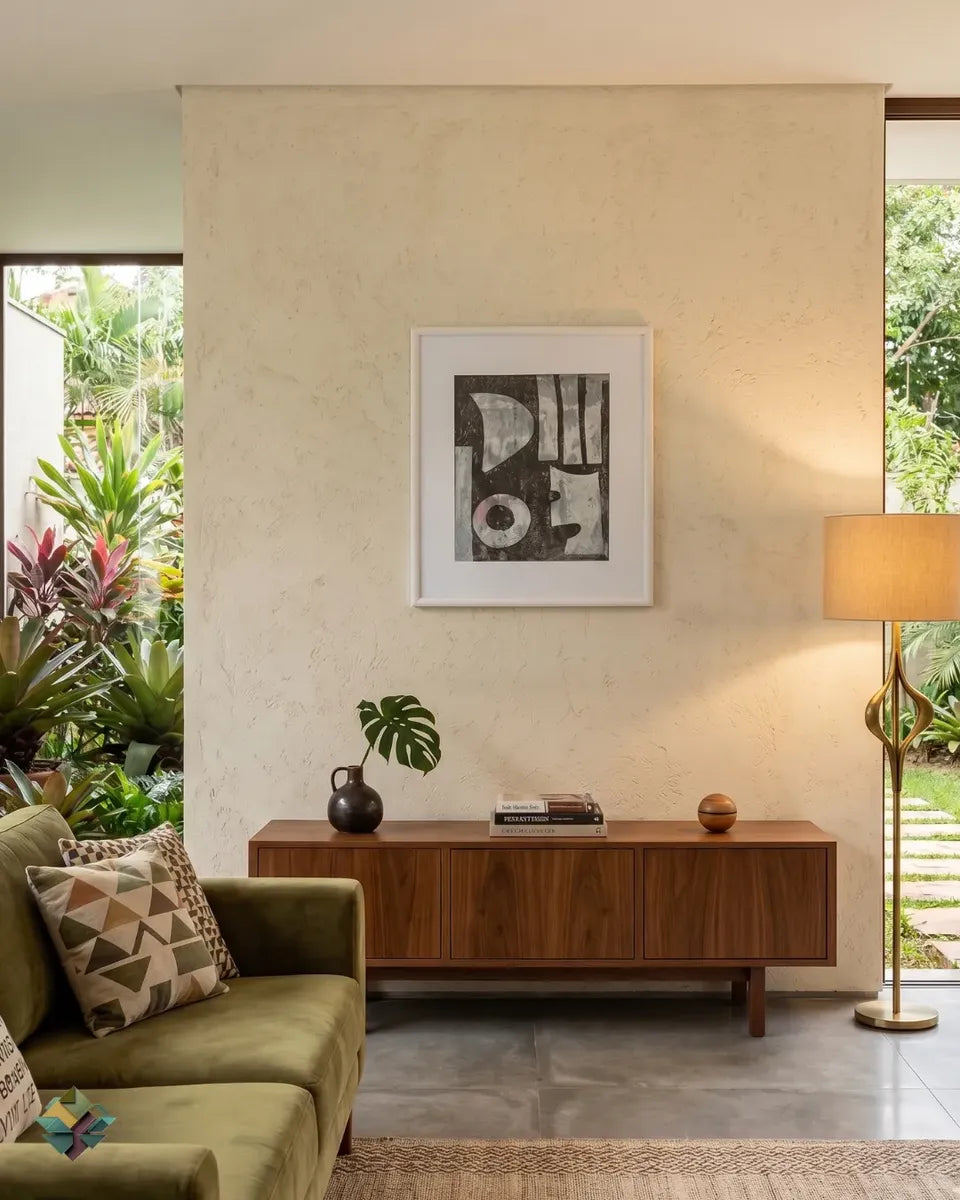 Quadro Decorativo Abstrato 38 X 28 Símbolos Do Silêncio -107
