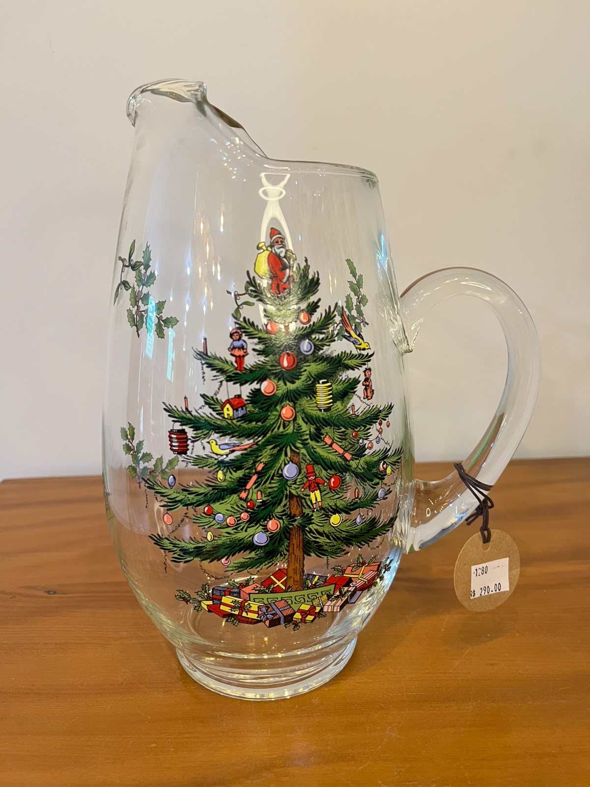 Jarra de Vidro com Decoração Natalina – 27 cm