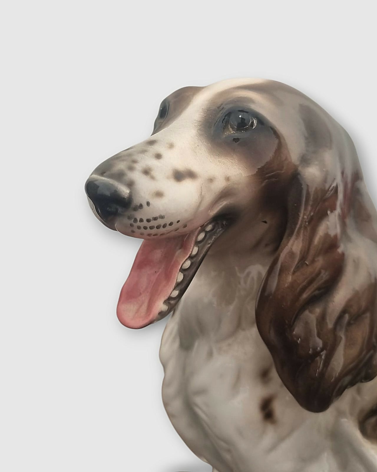 Escultura em grandes dimensões de cão ´´cocker``em cerâmica italiana do artista Giovanni Ronzan.