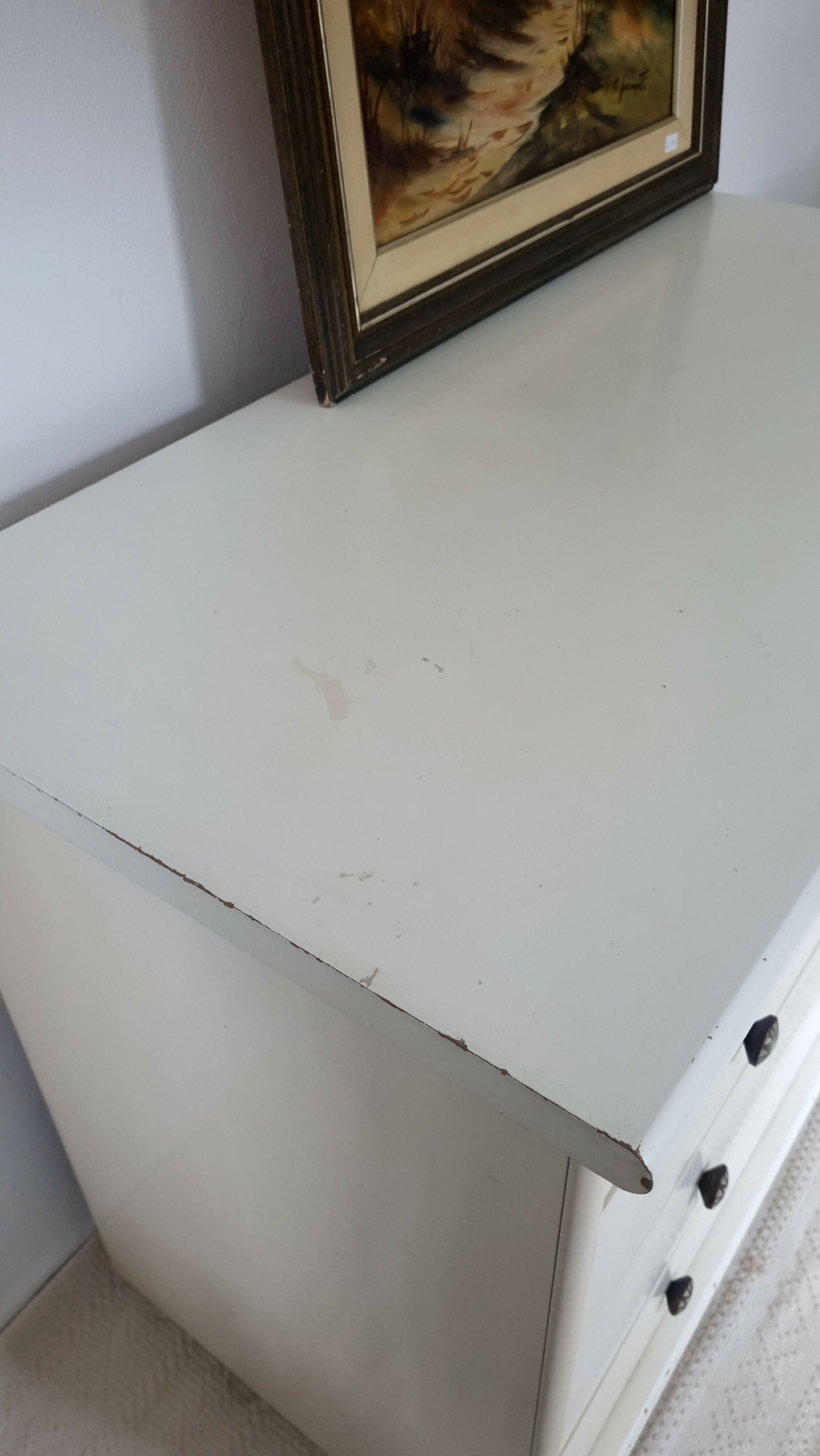 Cômoda de Madeira Laqueada em Creme Acetinado