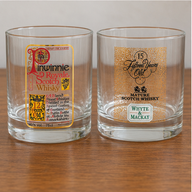 Conjunto 6 copos de Whisky com caixa de madeira