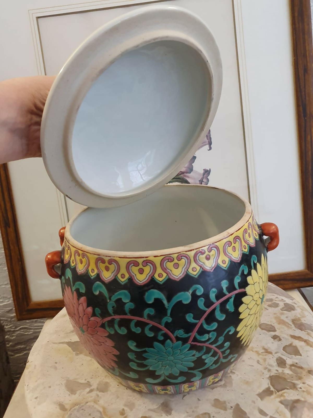 Grande (Mesmo! Tamanho de sopeira) ginger jar chinês, anos 60, família Noir, impecável!