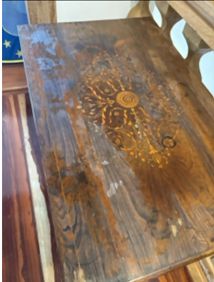 Mesa Escrivaninha em Jacarandá com Marchetaria