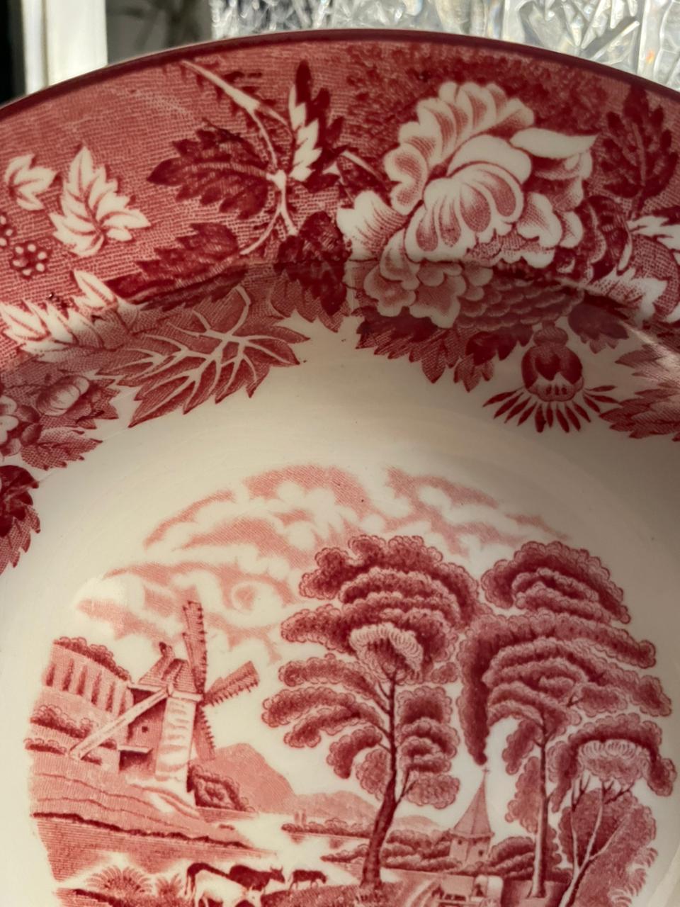 Prato fundo em faiança inglesa Woods &amp; Sons vermelho