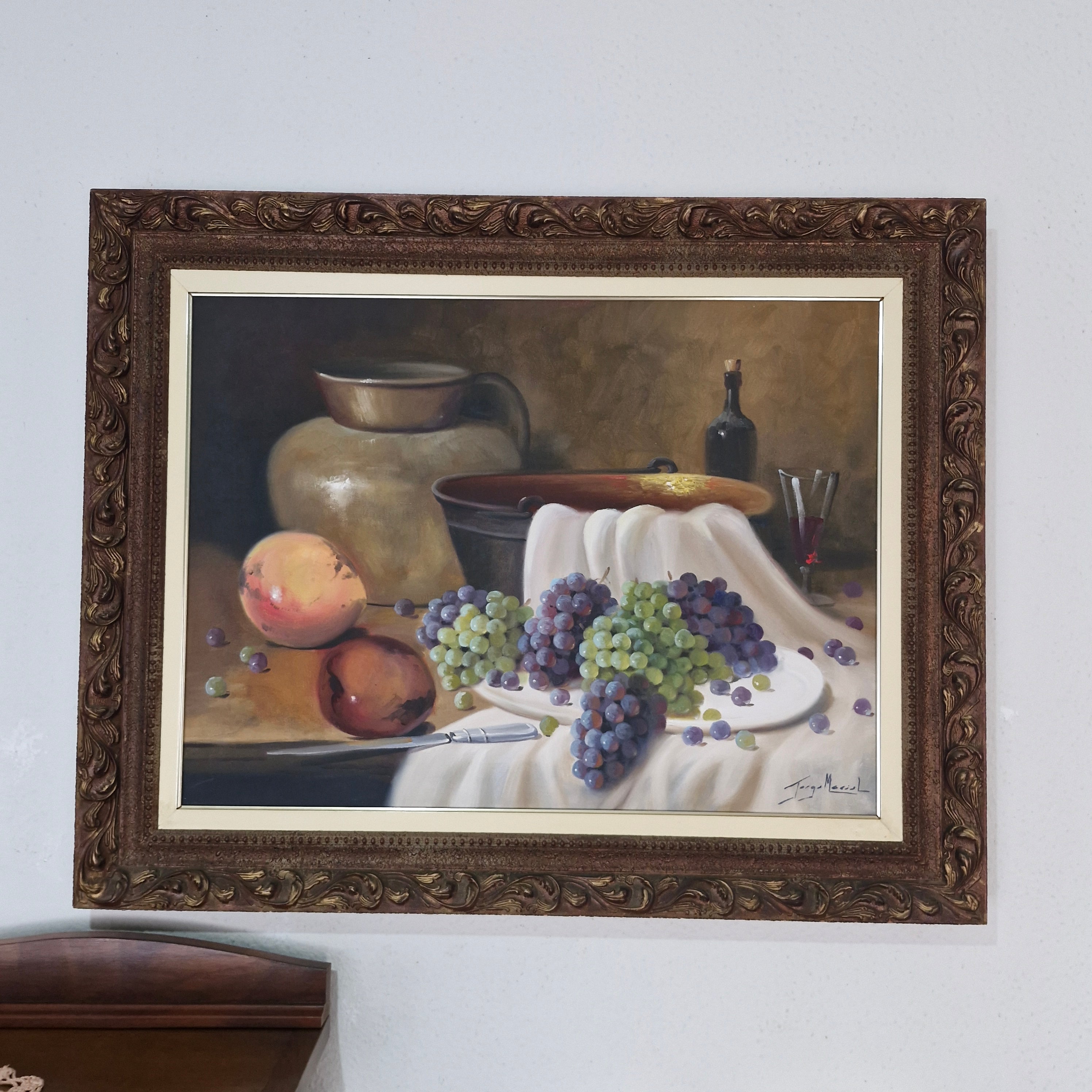Quadro Ost Jorge Maciel pintor Mineiro - Natureza Morta 