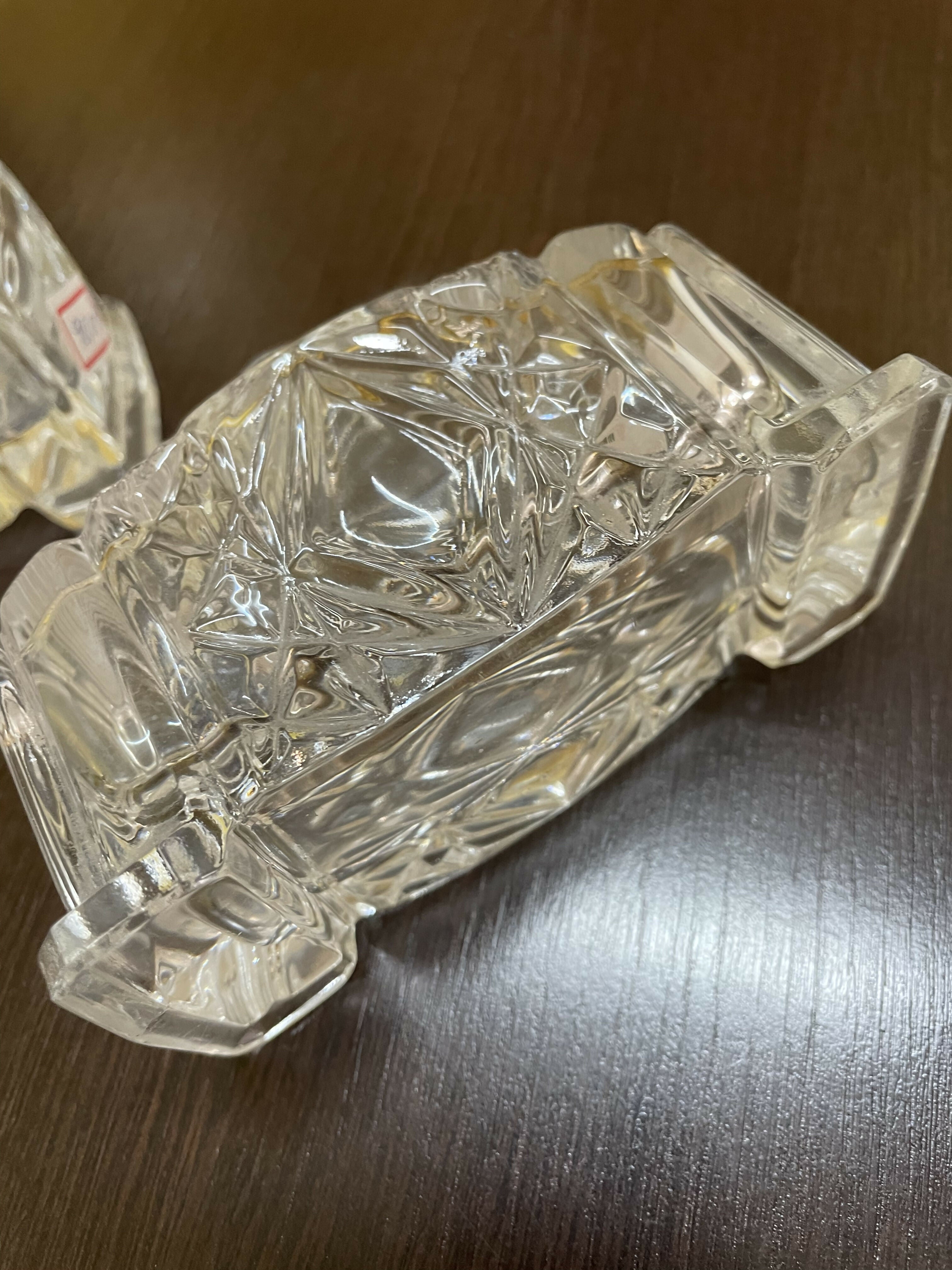 Jogo de dois perfumeiros em cristal Europeu