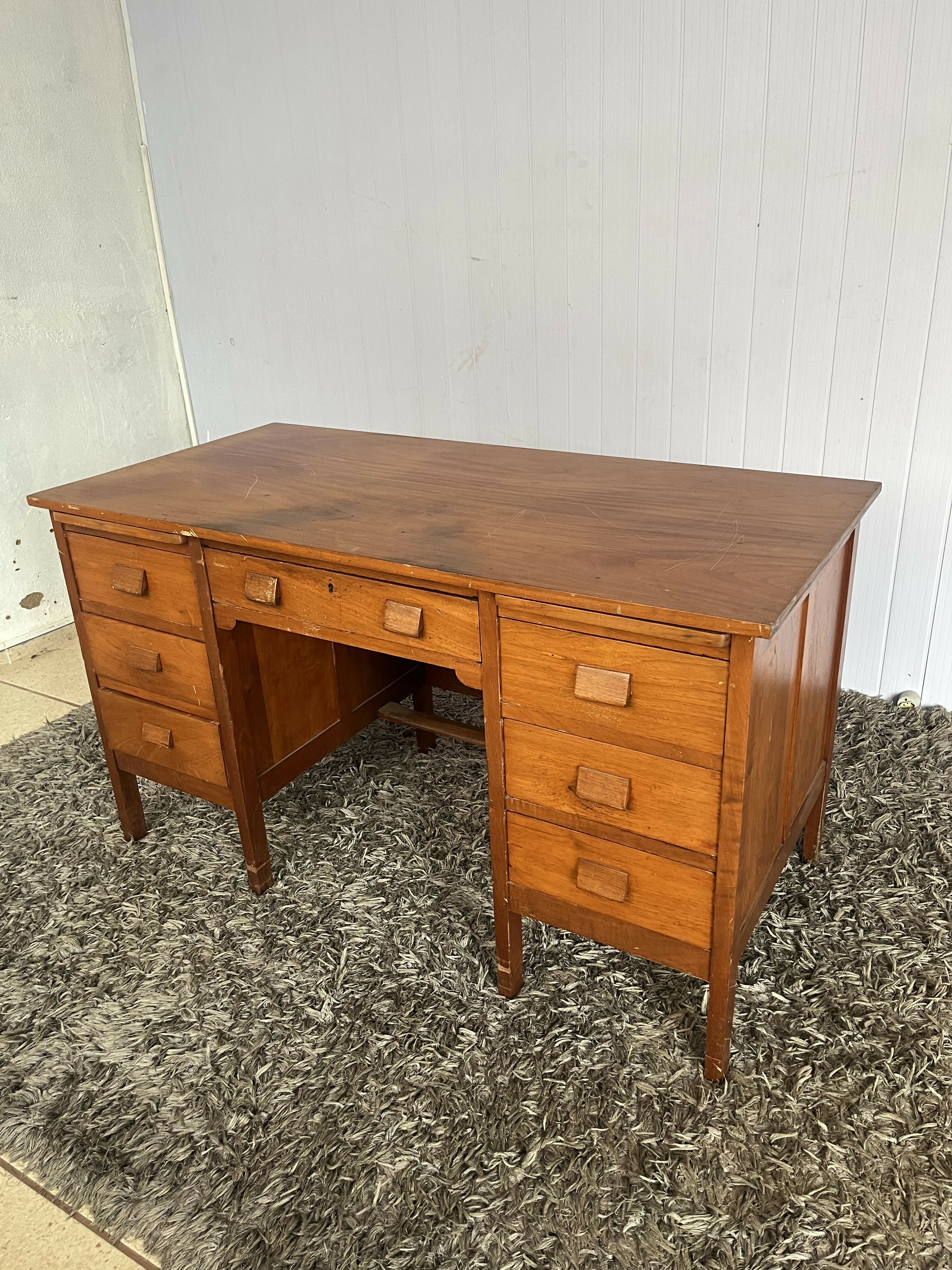 ESCRIVANINHA GRANDE ANTIGA DE CEDRO ROSA