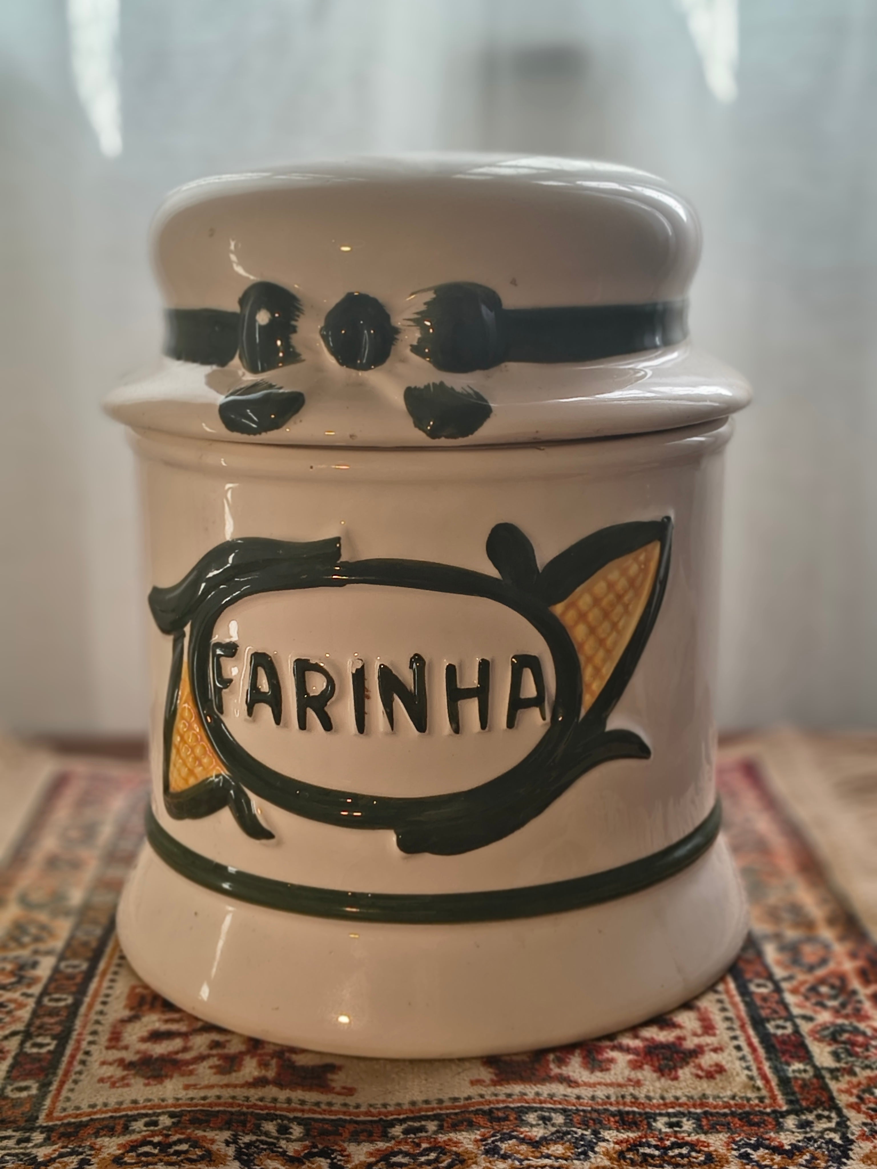 Potes mantimentos em cerâmica