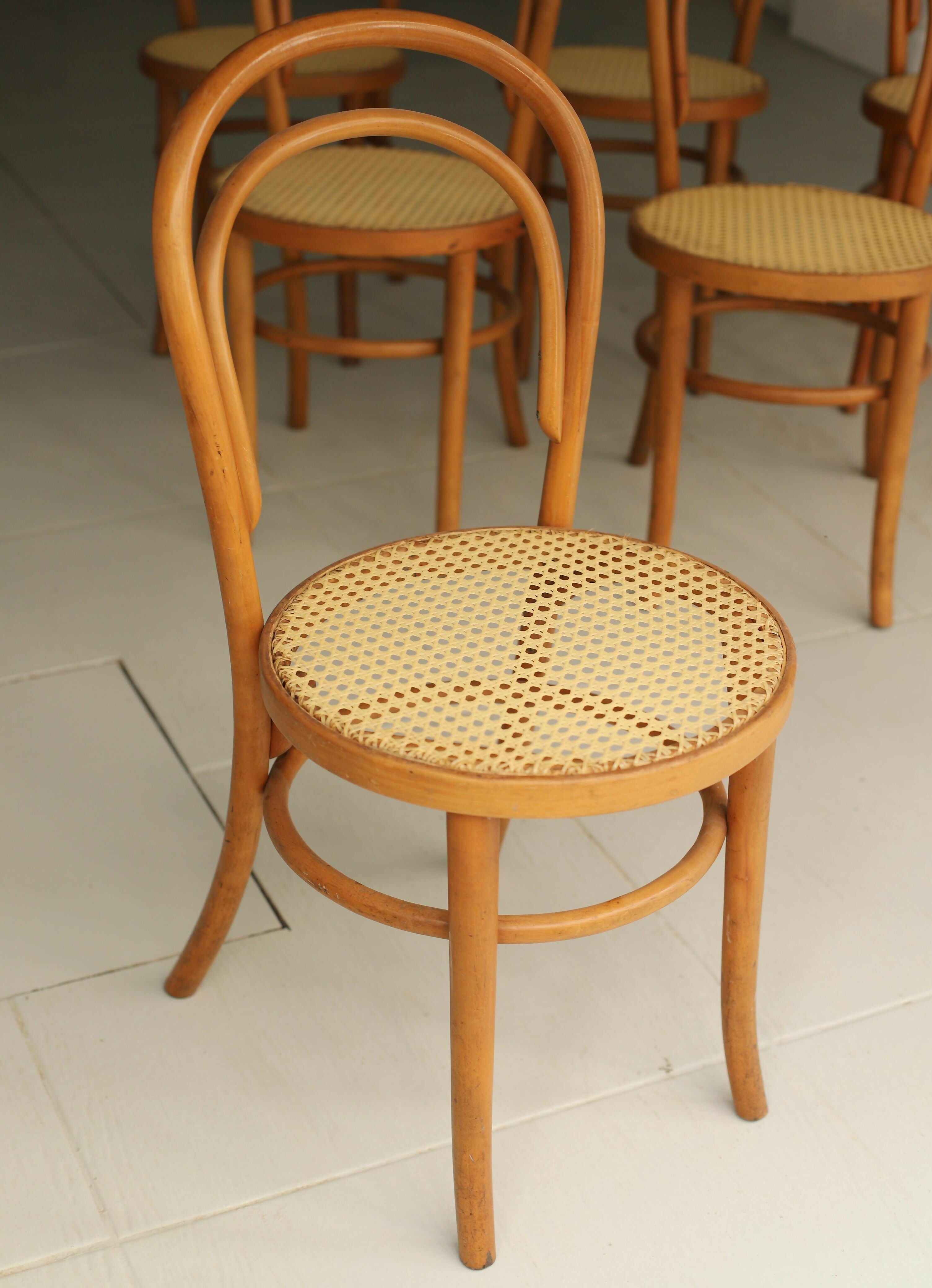 Conjunto de cadeiras Thonet seladas