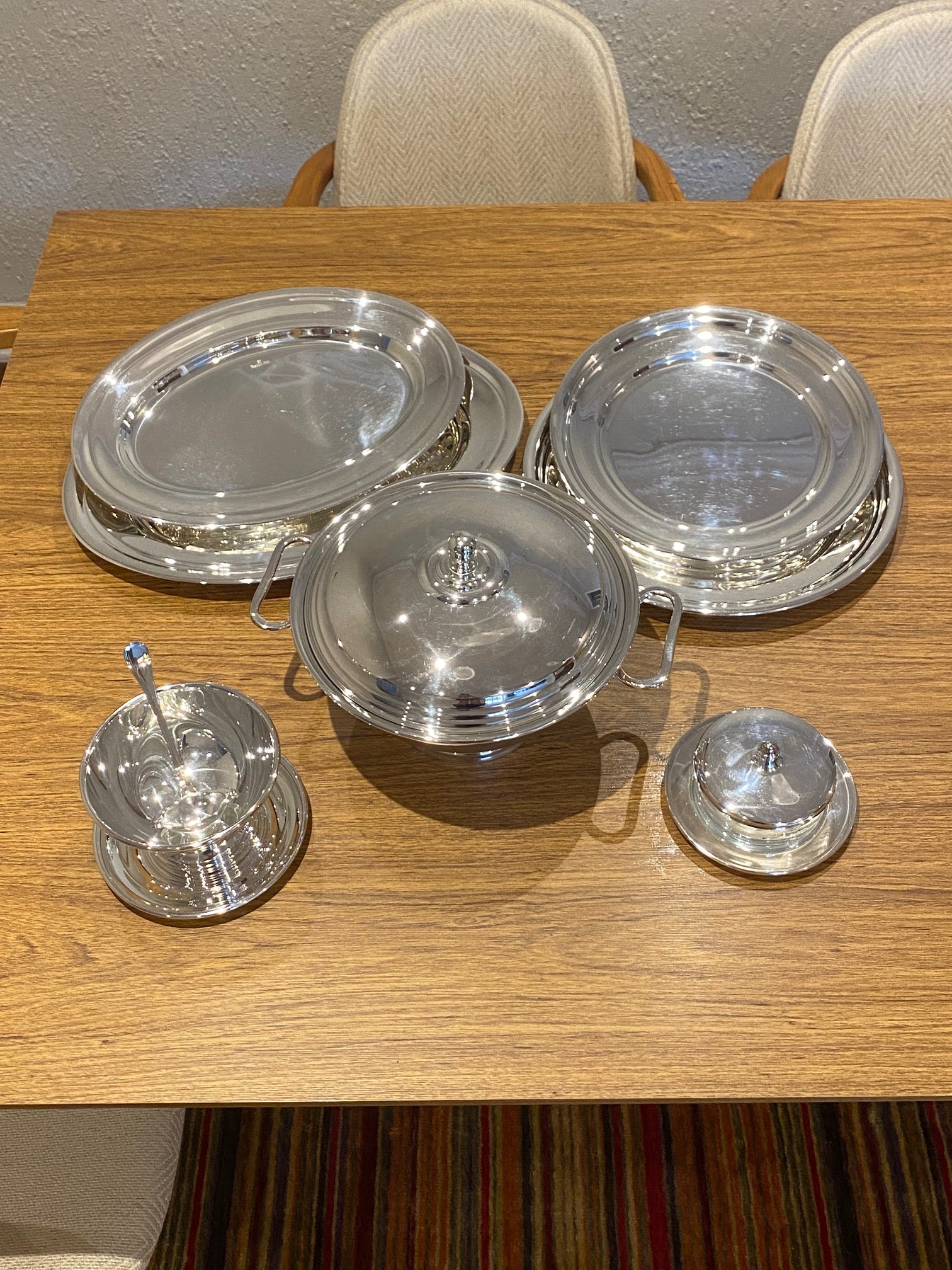 Baixela Sheffield Plate | 7 Peças | Elegância e Tradição à Mesa