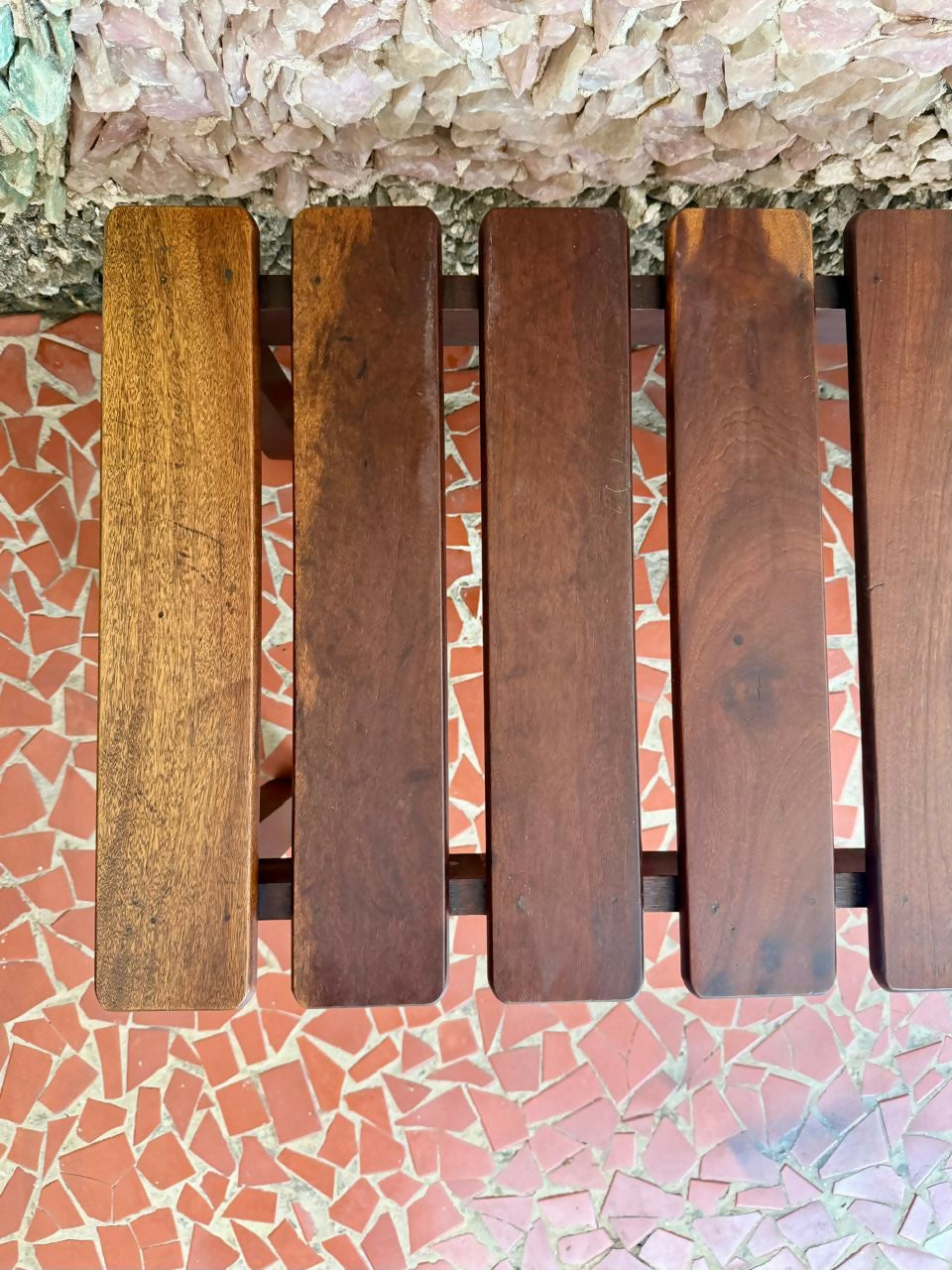 Par de Bancos Ripados anos 70