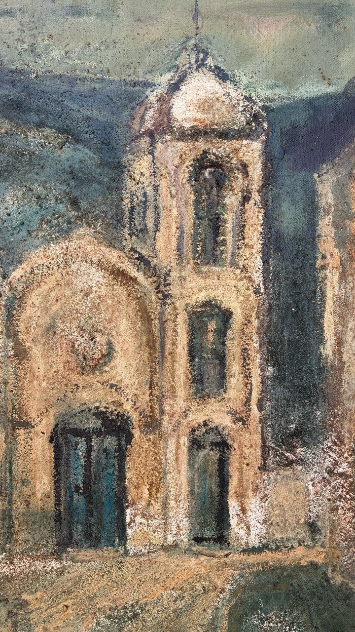 Quadro Pintura de Igreja em Técnica Mista