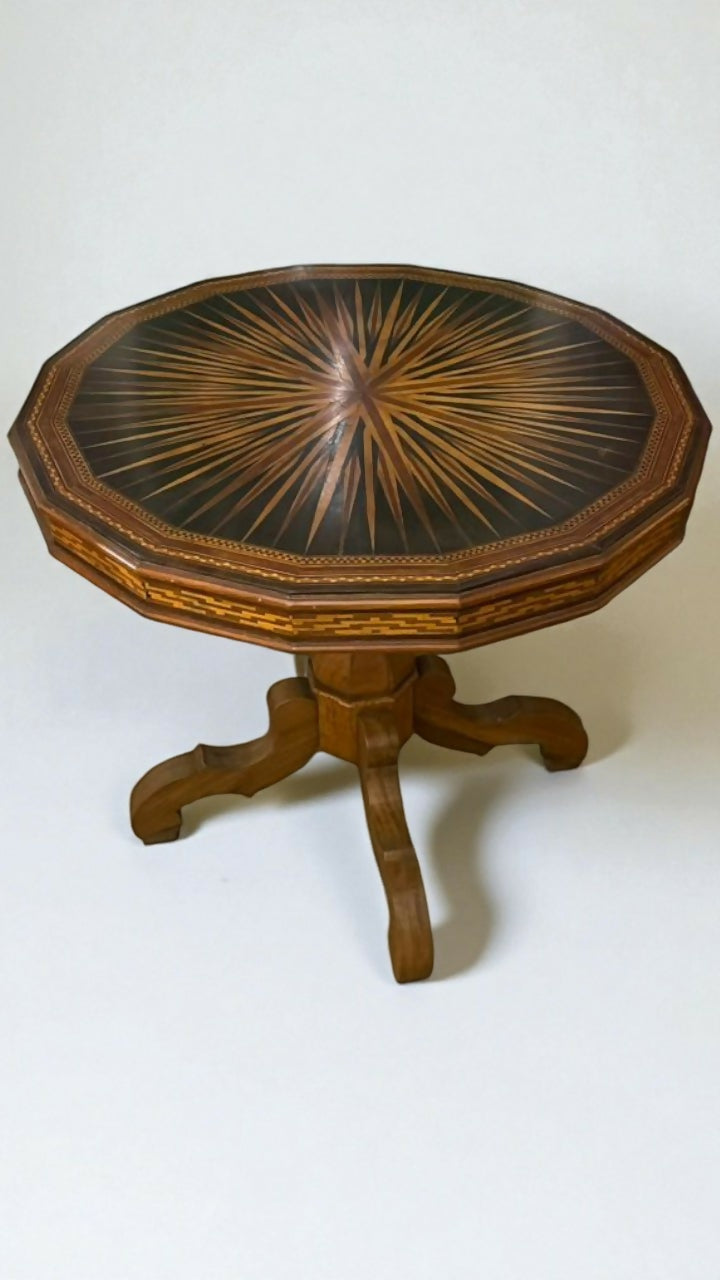 MESA ANTIGA DOBRÁVEL MARCHETARIA ITALIANA