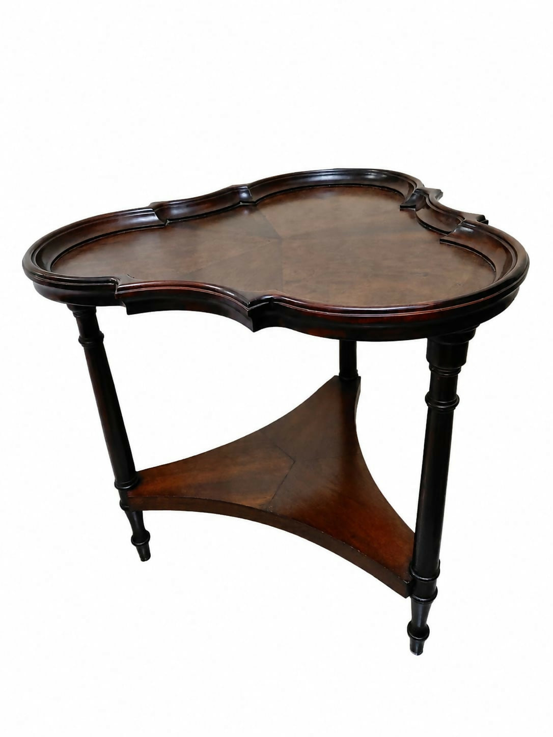 MESA LATERAL EM MADEIRA COM FORMA DE FLOR