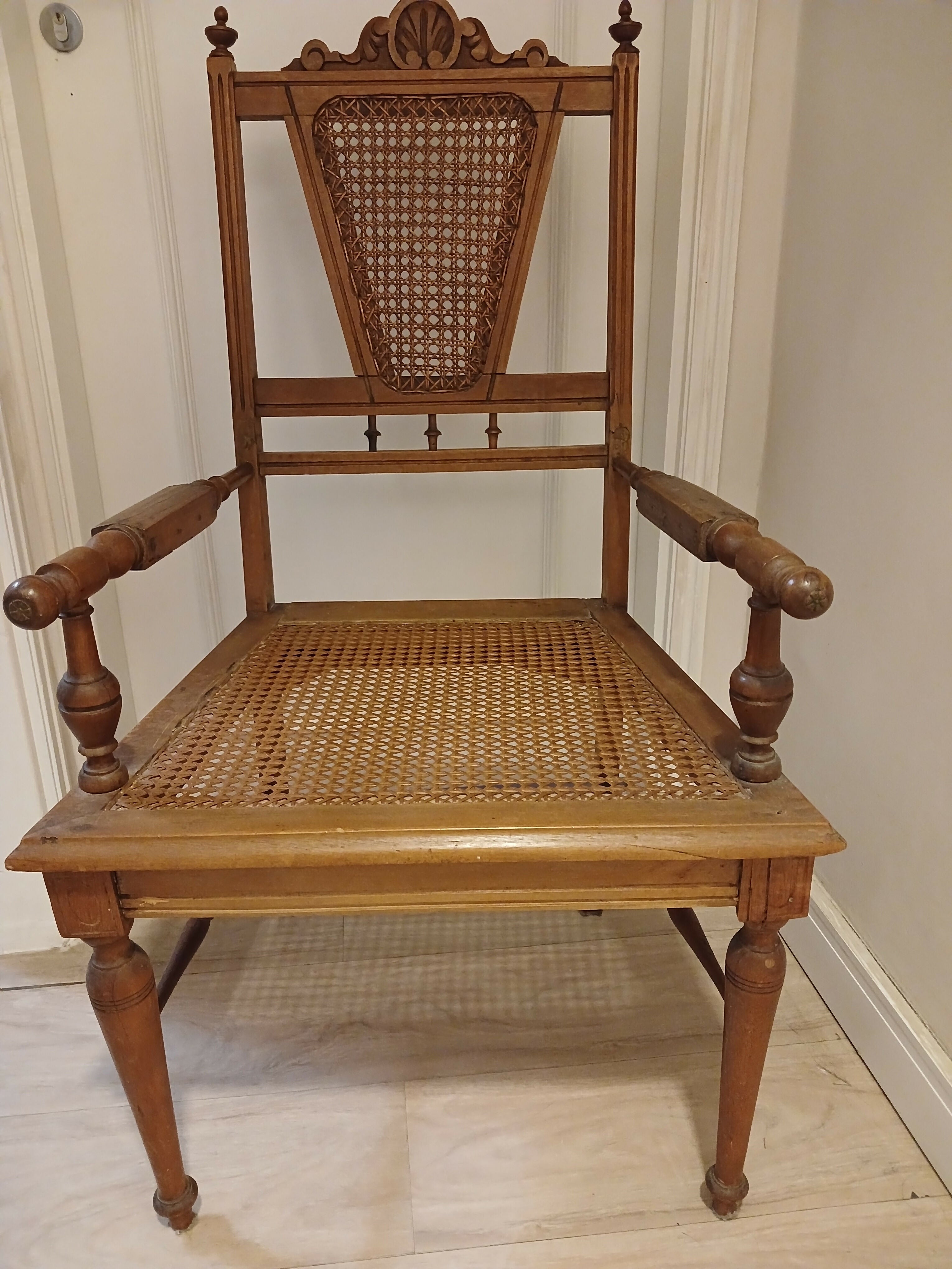 Par de poltronas de palhinha