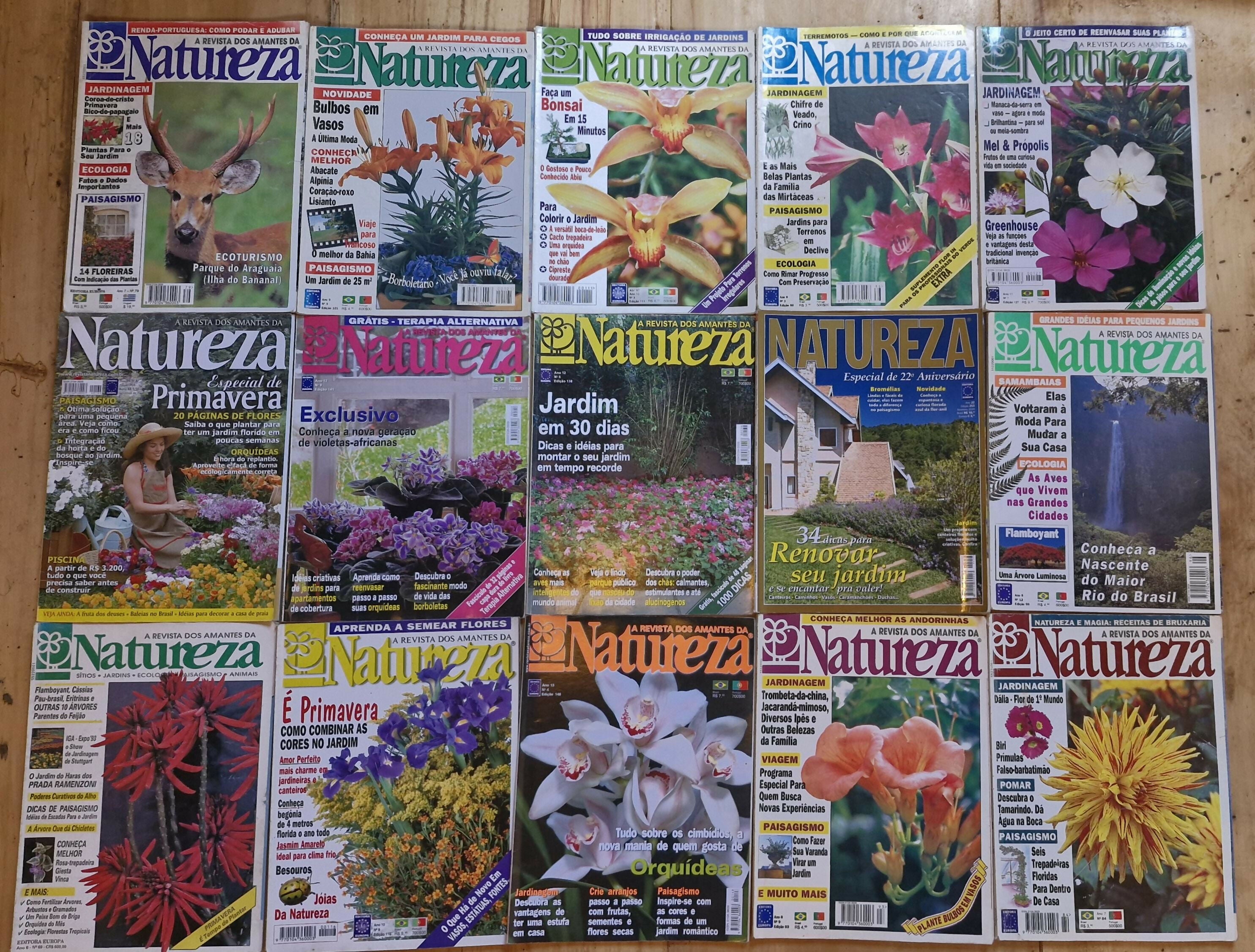 15 Raras edições da revista natureza com amplo conteúdo